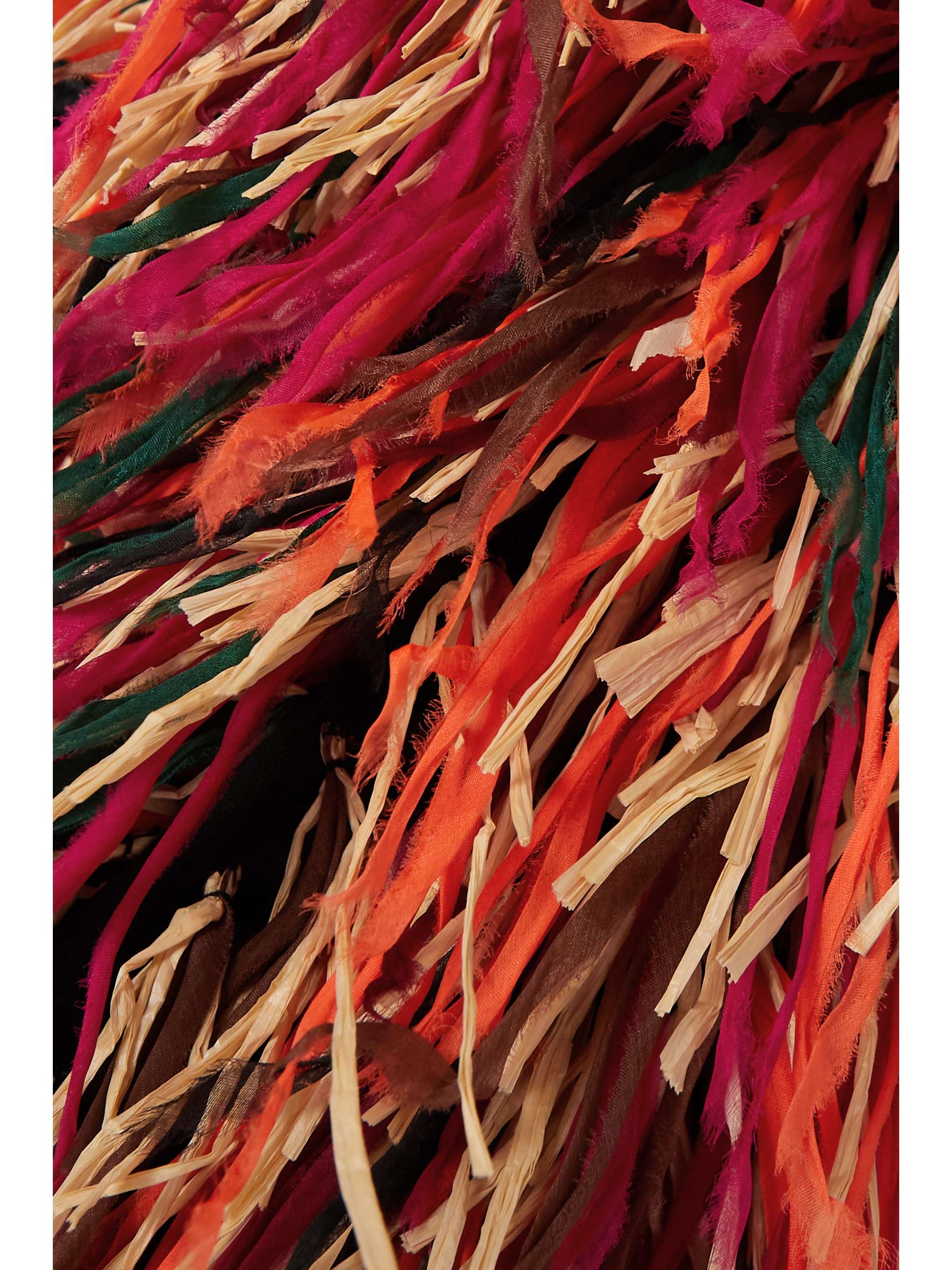Fringed raffia and organza jacket view