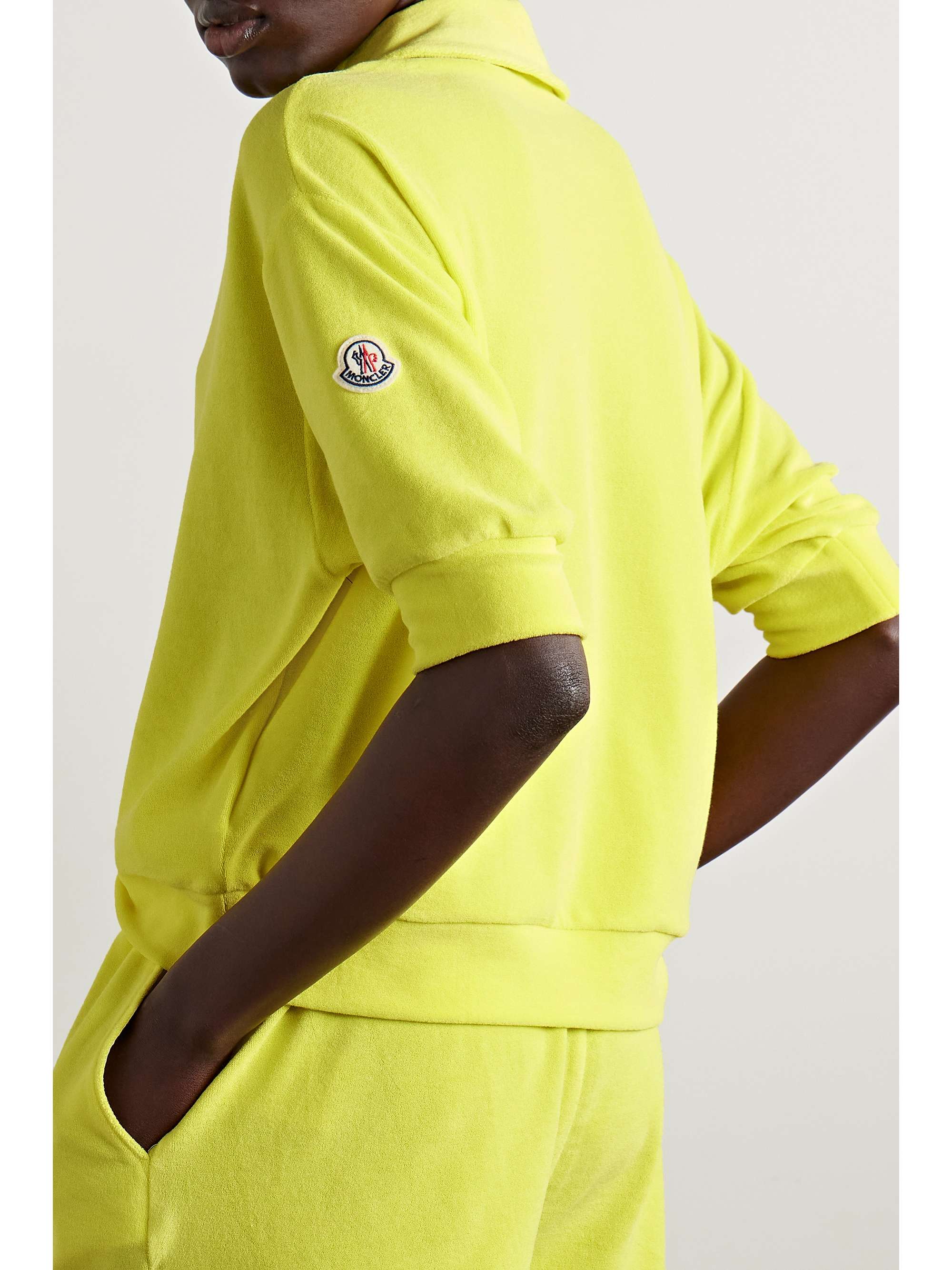 Cotton-blend terry polo shirt view