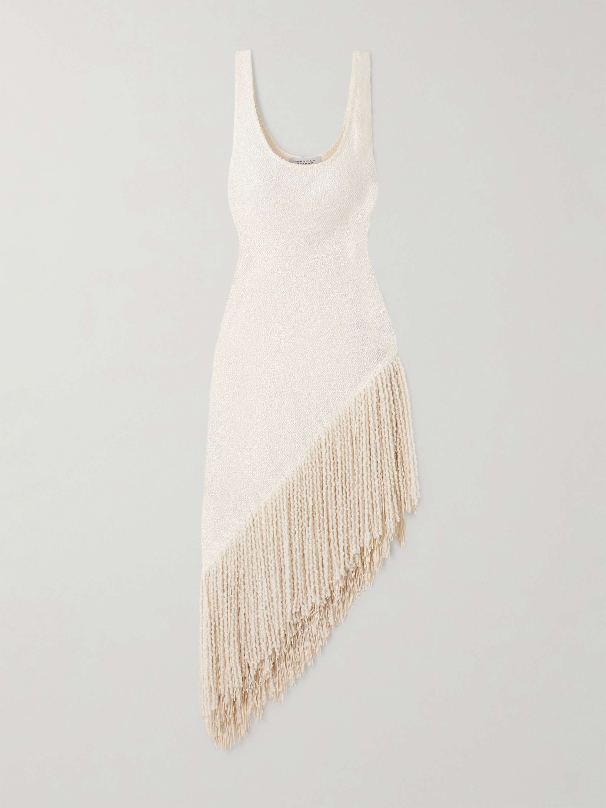 Ursin fringed silk-bouclé top view