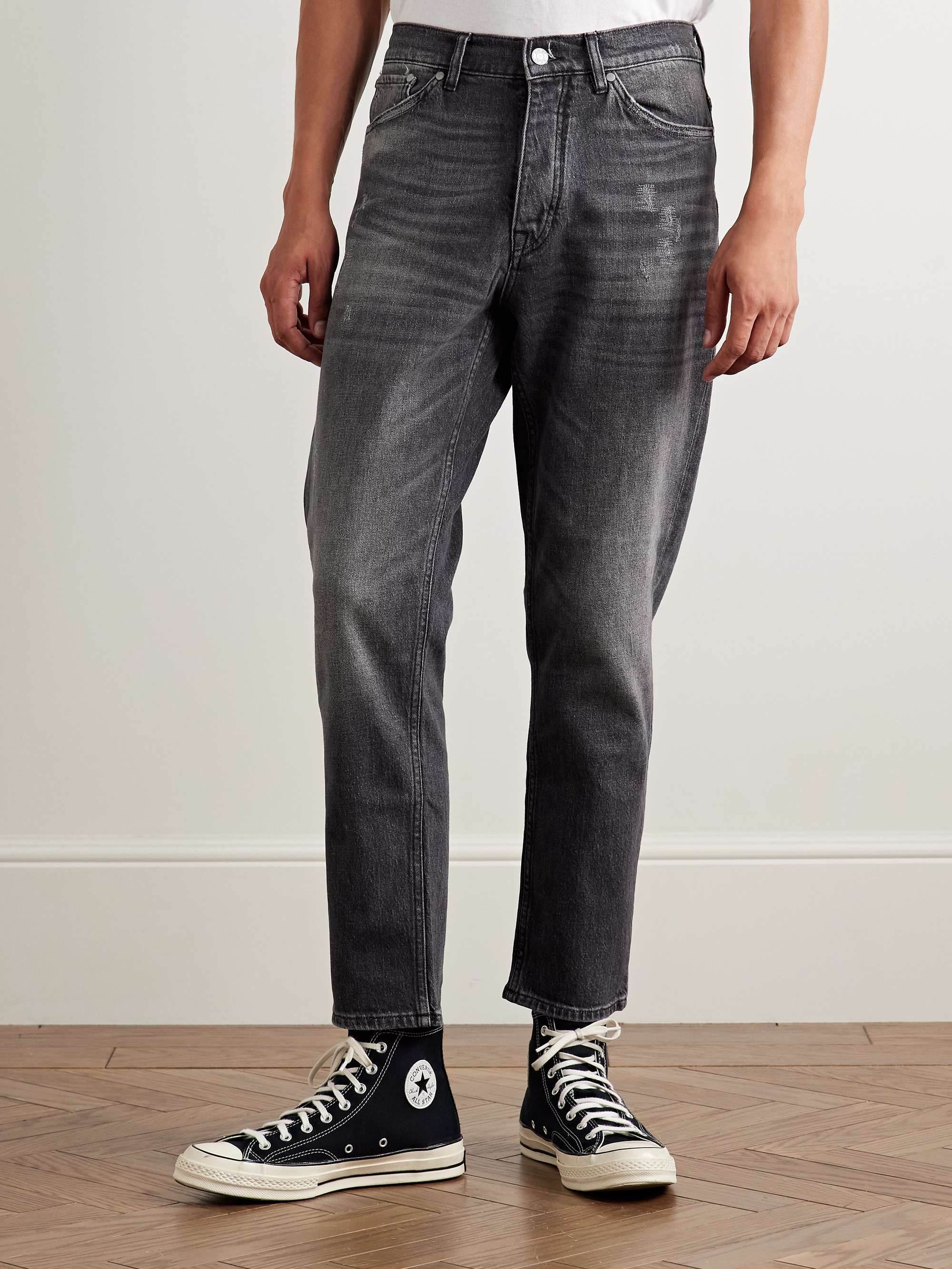 Frey 1876 Tapered Cropped Distressed Jeans view
