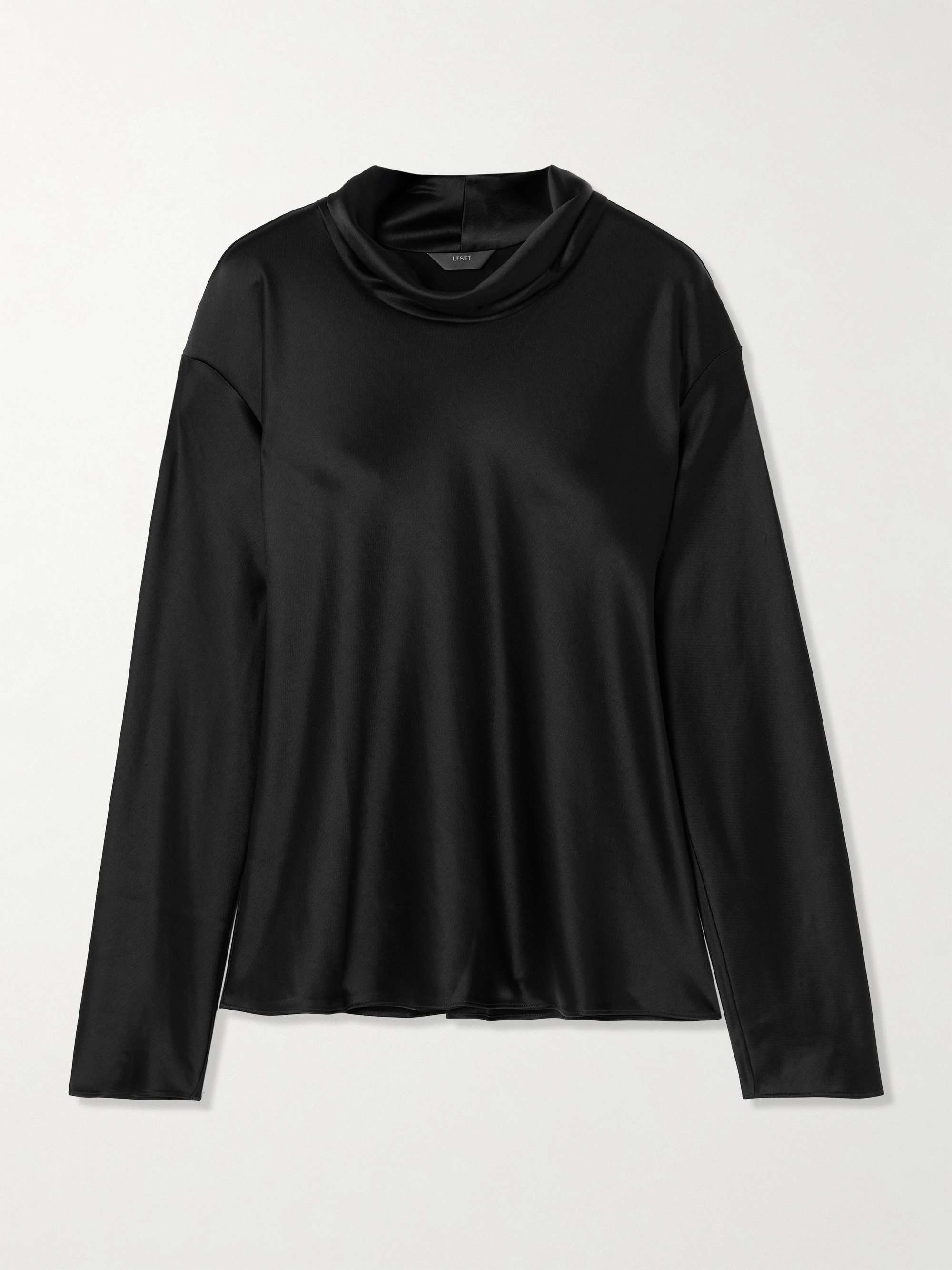 Barb draped satin blouse view