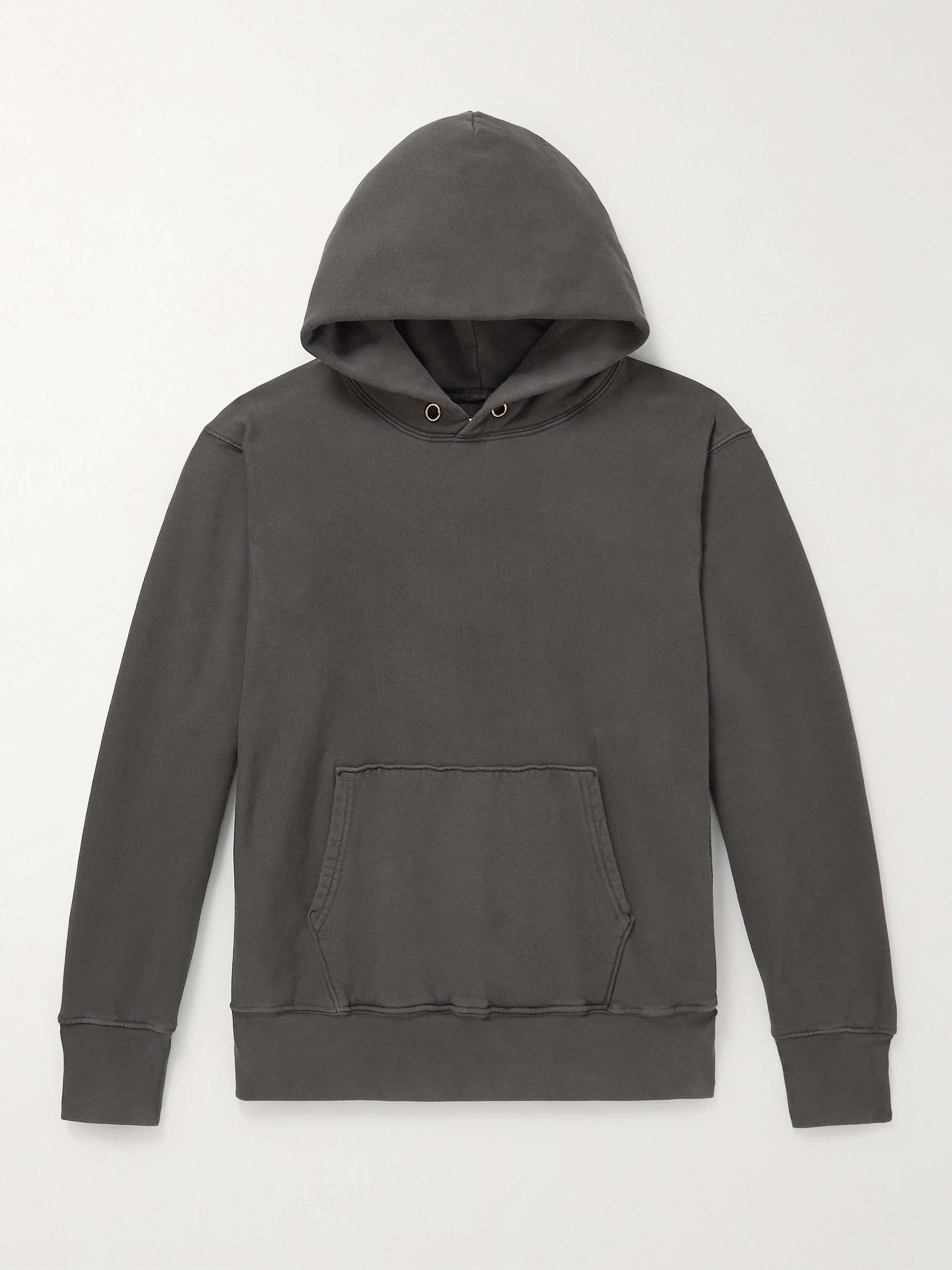 Garment-Dyed Fleece-Back Cotton-Jersey Hoodie view