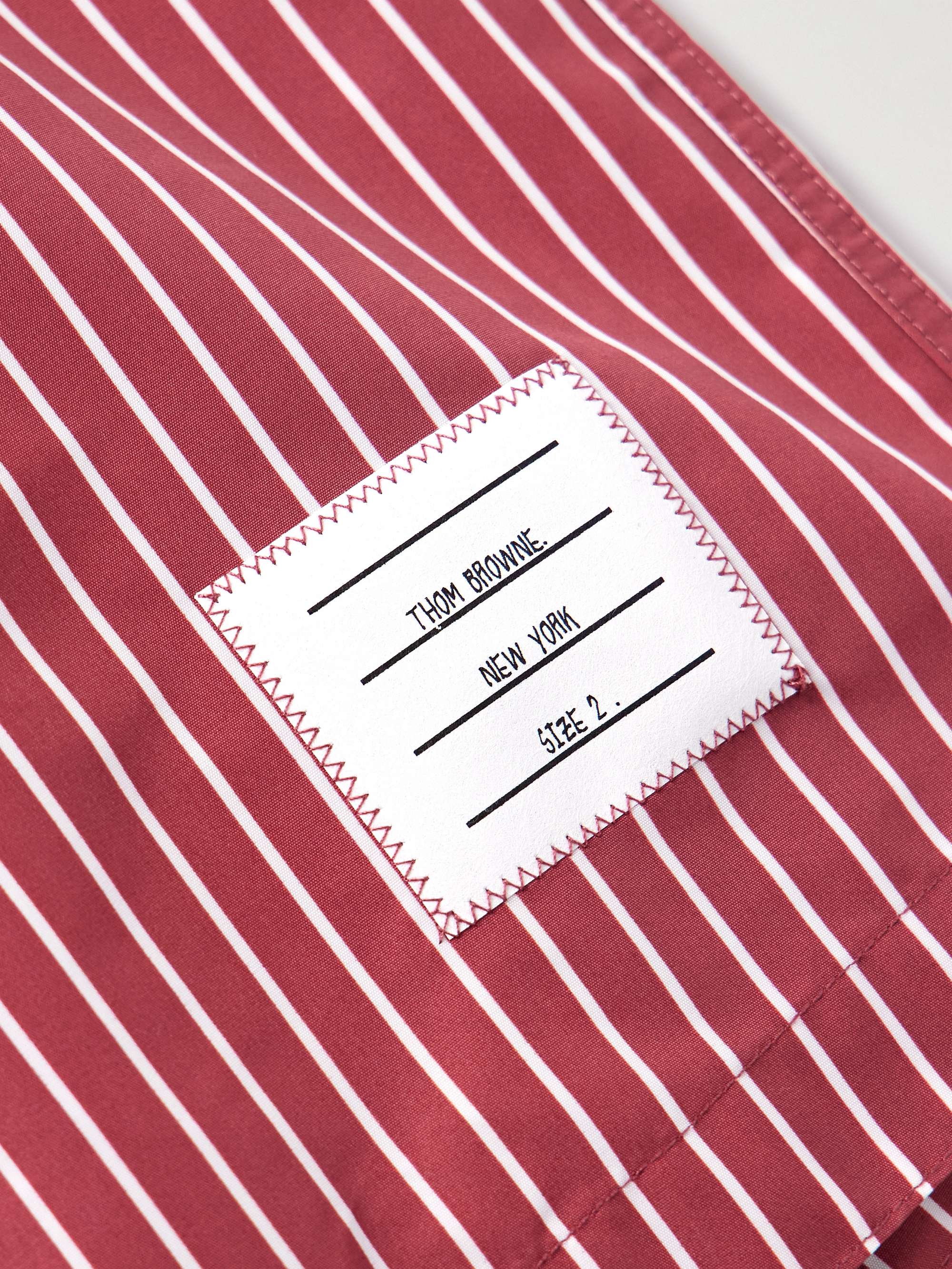 Slim-Fit Short-Length Striped Swim Shorts view