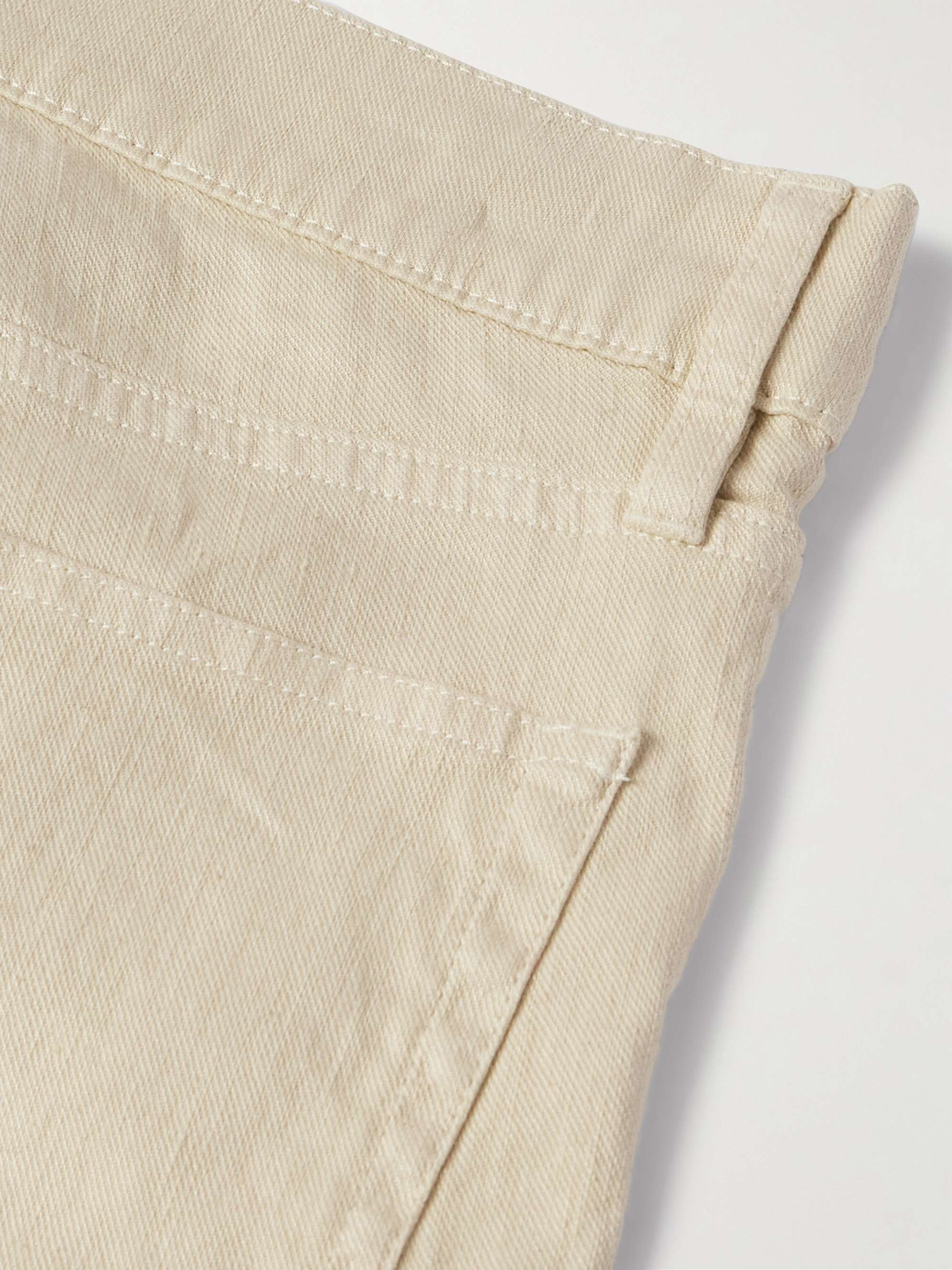 Slim-Leg Twill Trousers view