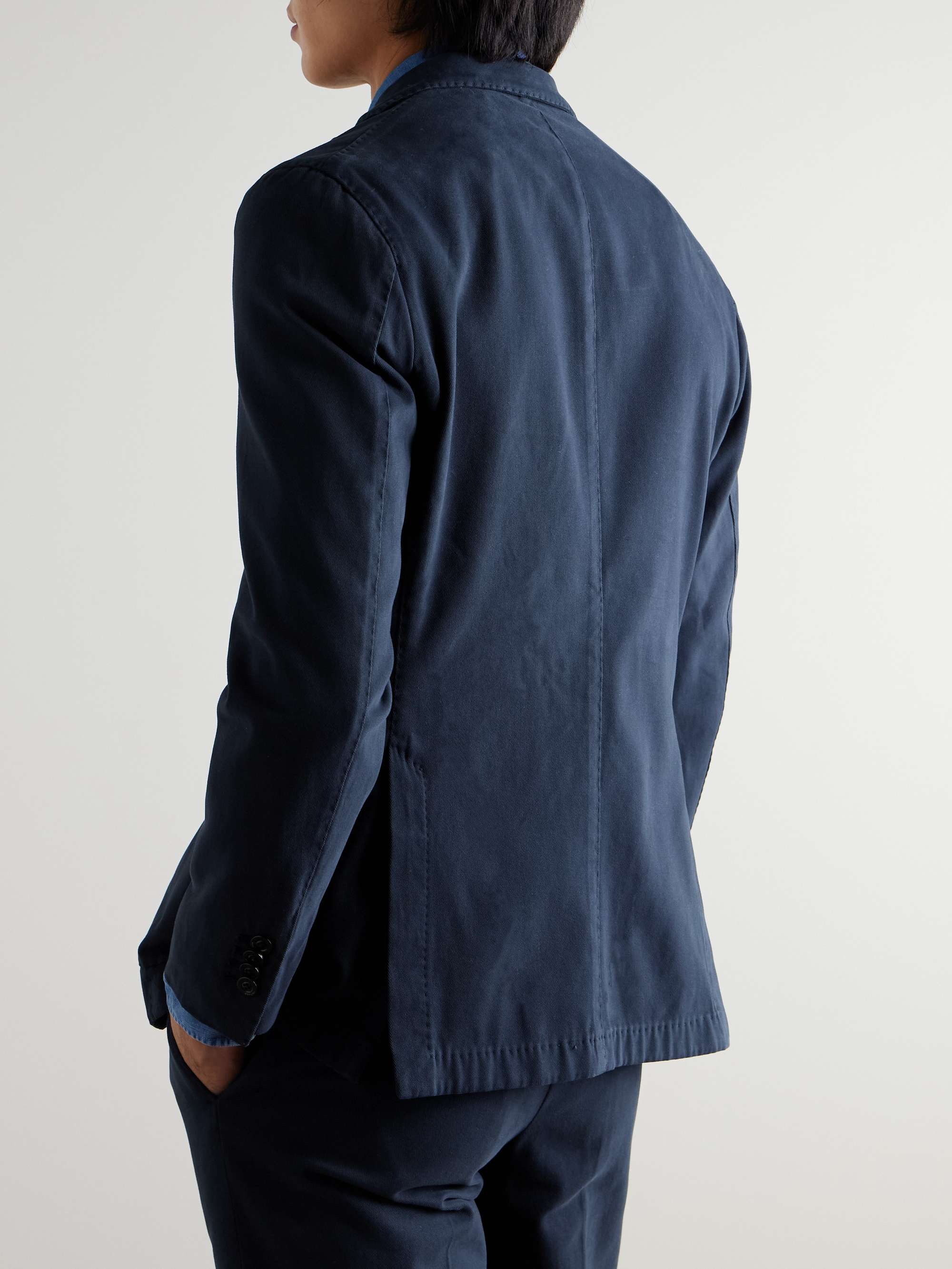 Garment-Dyed Cotton-Blend Twill Suit Jacket view