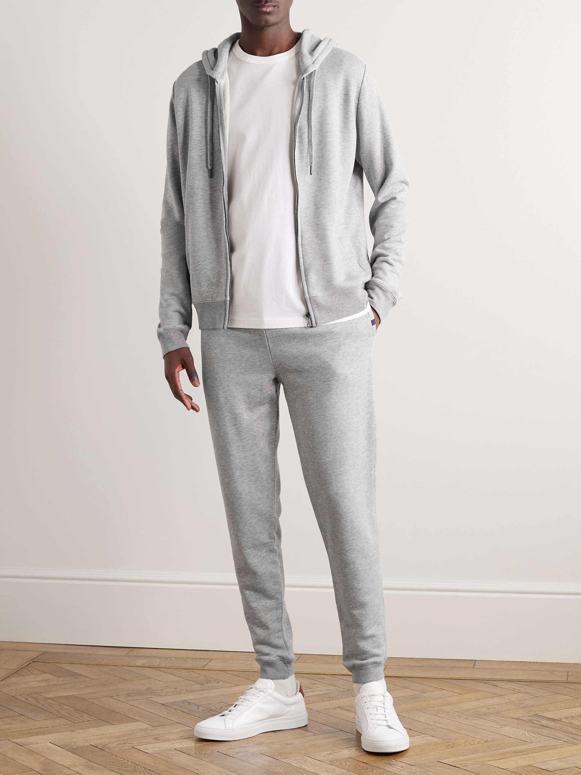 Quinn Cotton and Modal-Blend Jersey Zip-Up Hoodie view