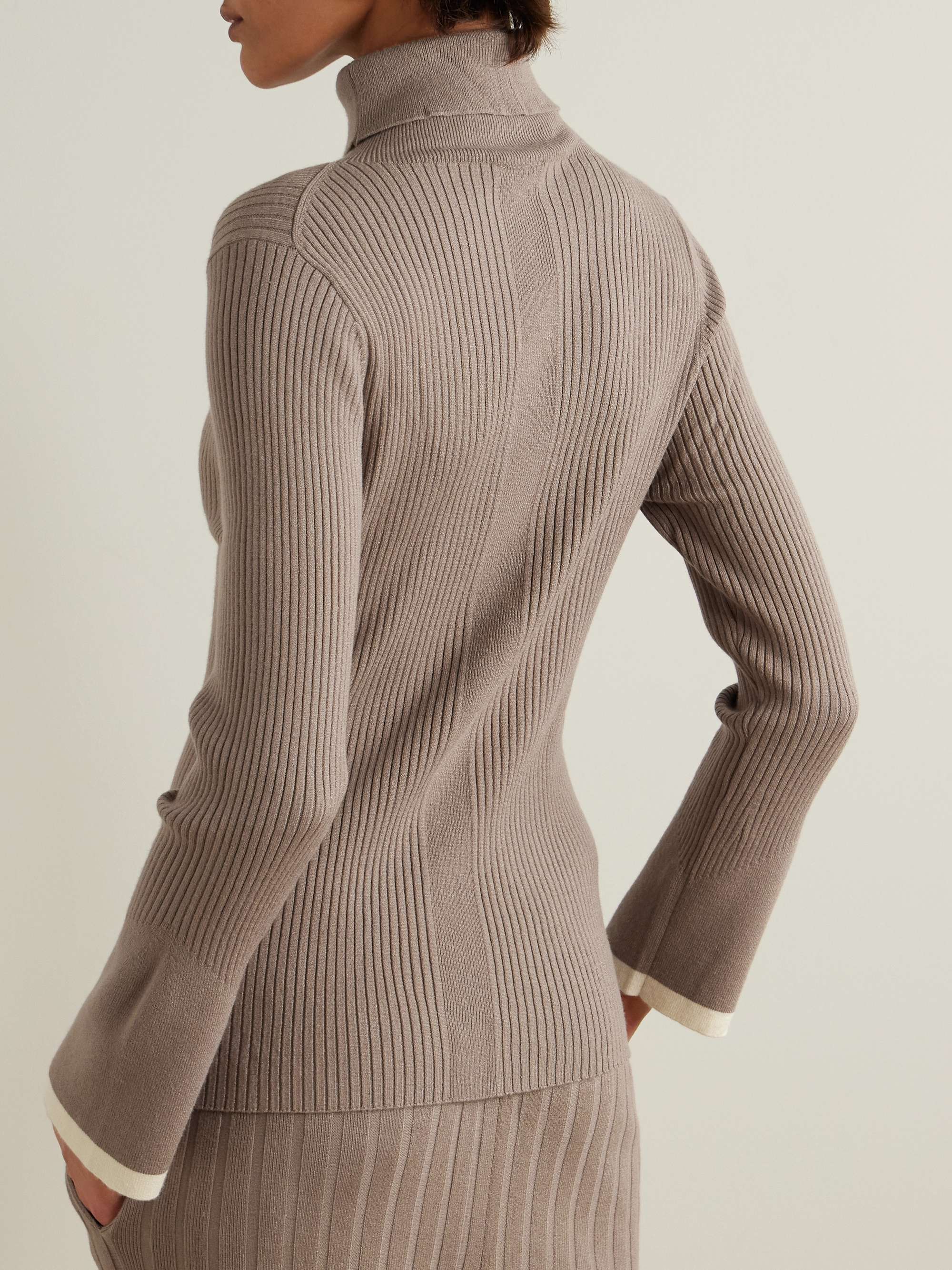 Ravena ribbed-knit turtleneck top view