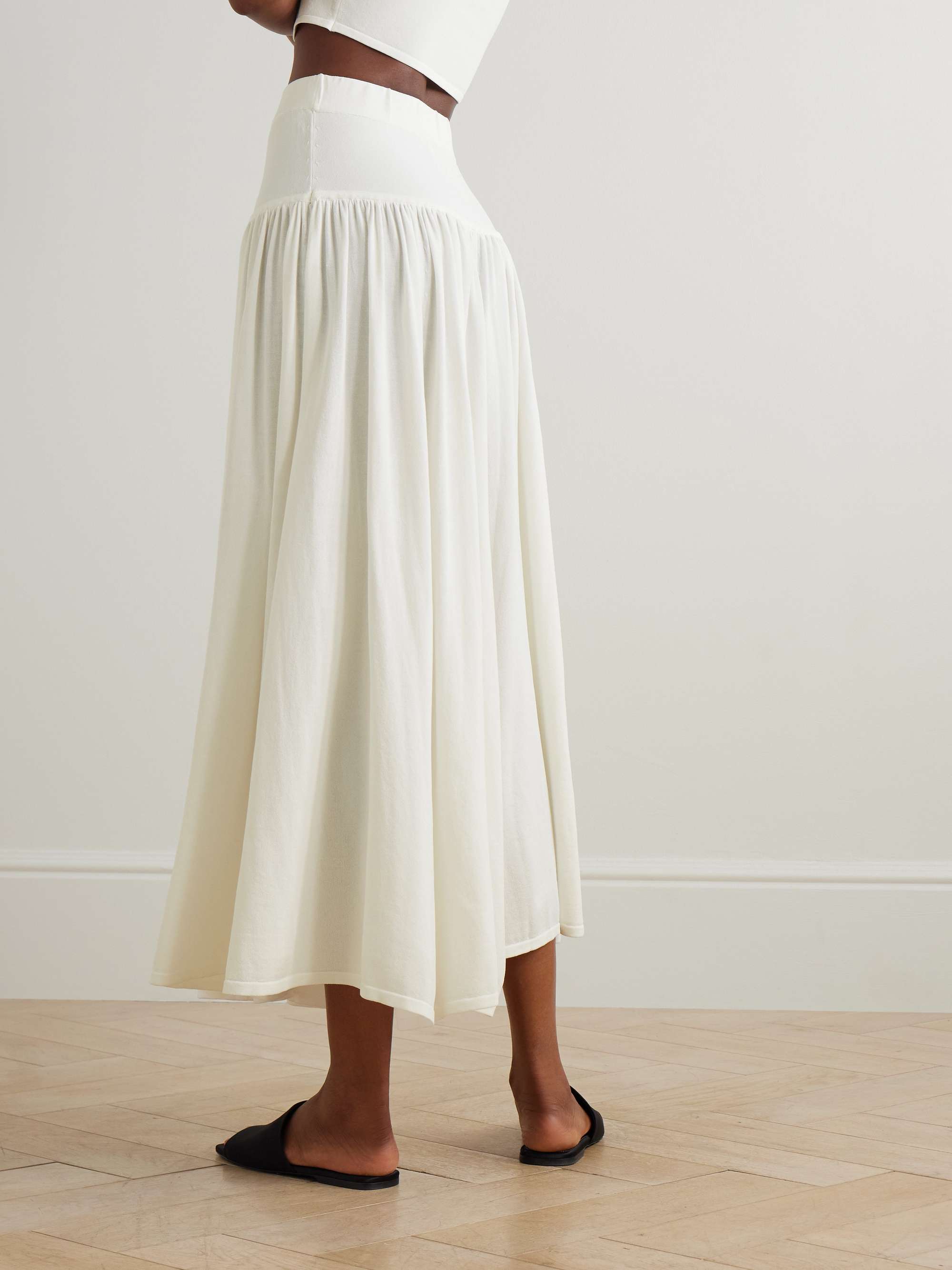 Romy gathered knited maxi skirt view