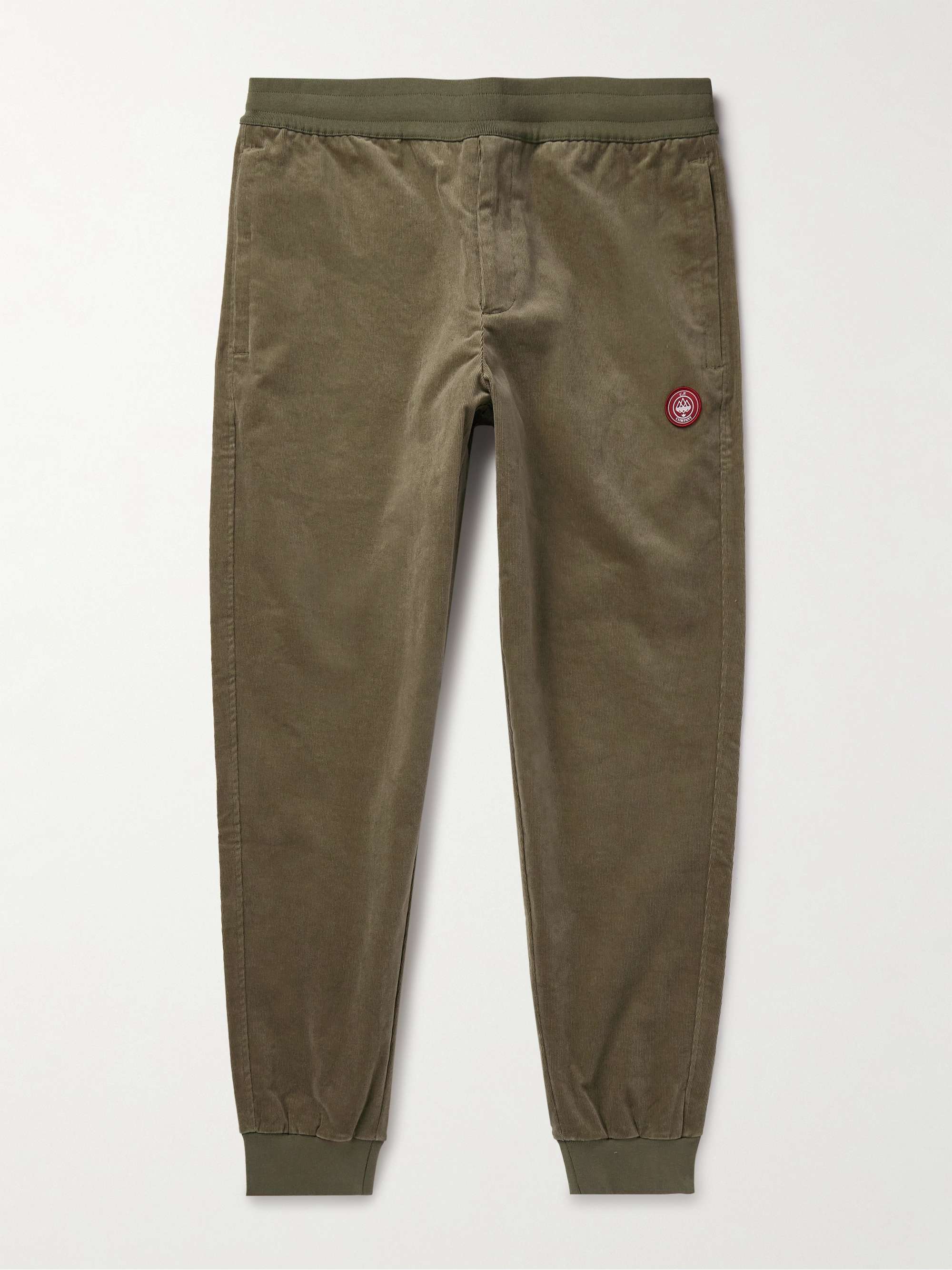 + C.P. Company Spezial Settend Tapered Logo-Appliquéd Cotton-Blend Corduroy Track Pants view