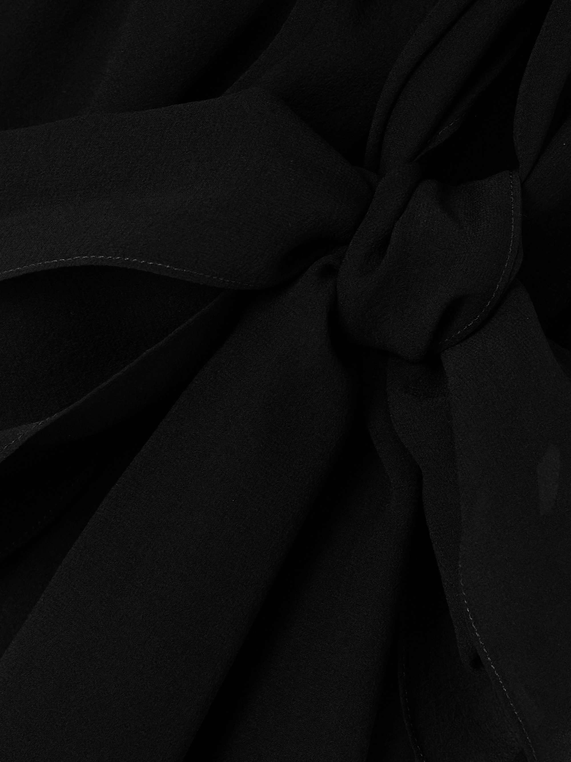 Silk-chiffon halterneck top view