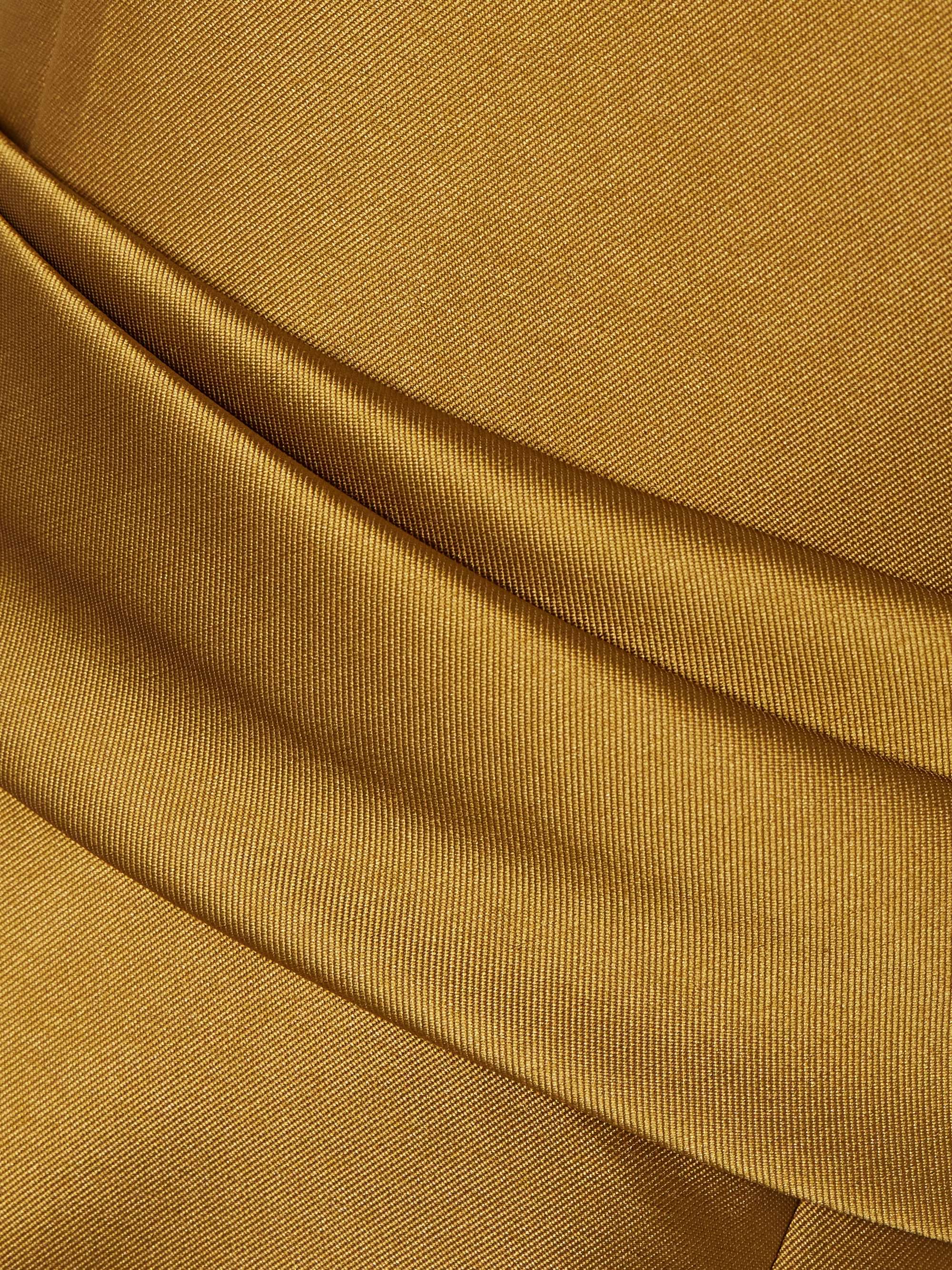 Charo one-shoulder draped satin-twill gown view