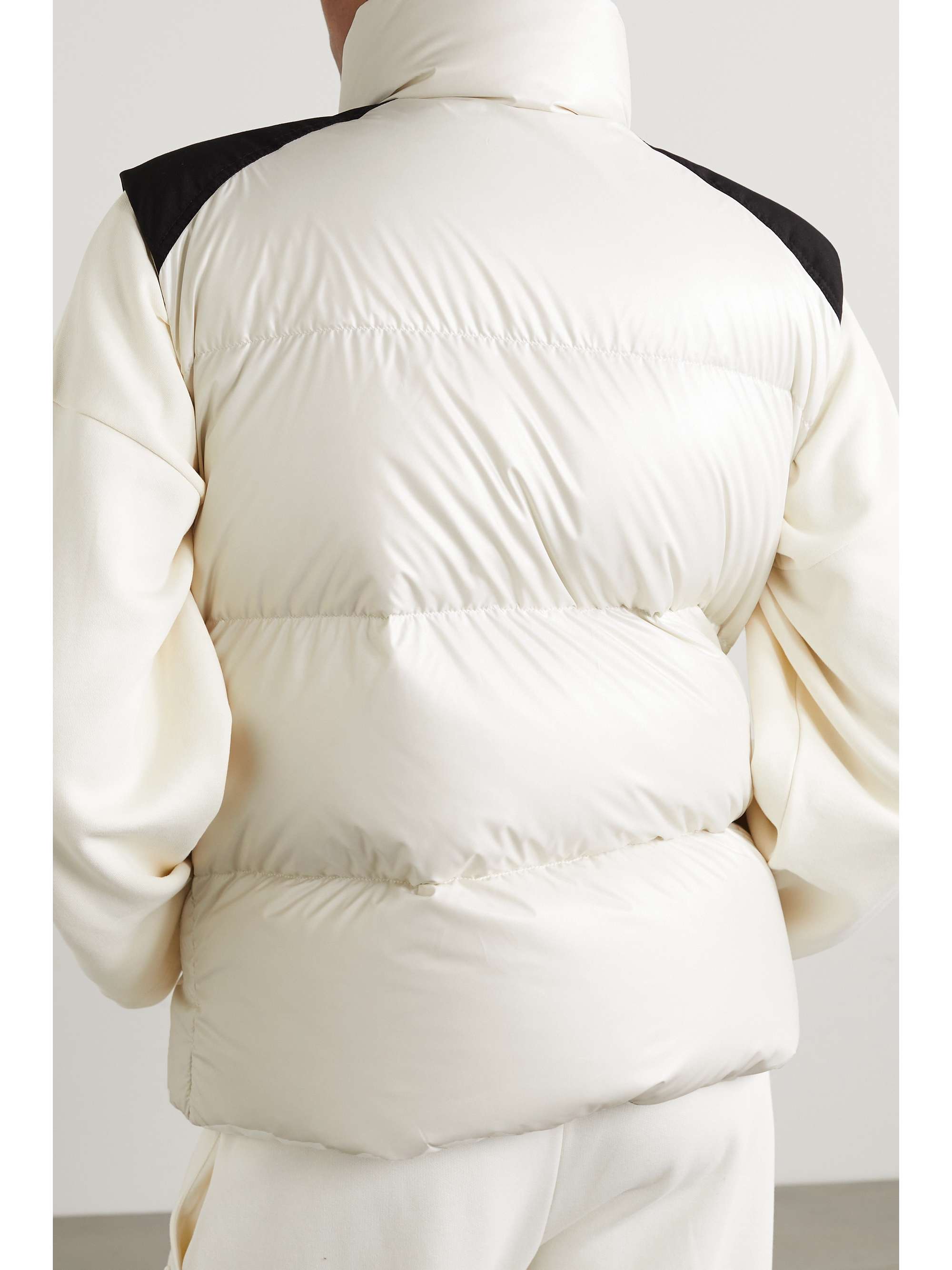 Oder canvas-trimmed quilted recycled-shell down vest view