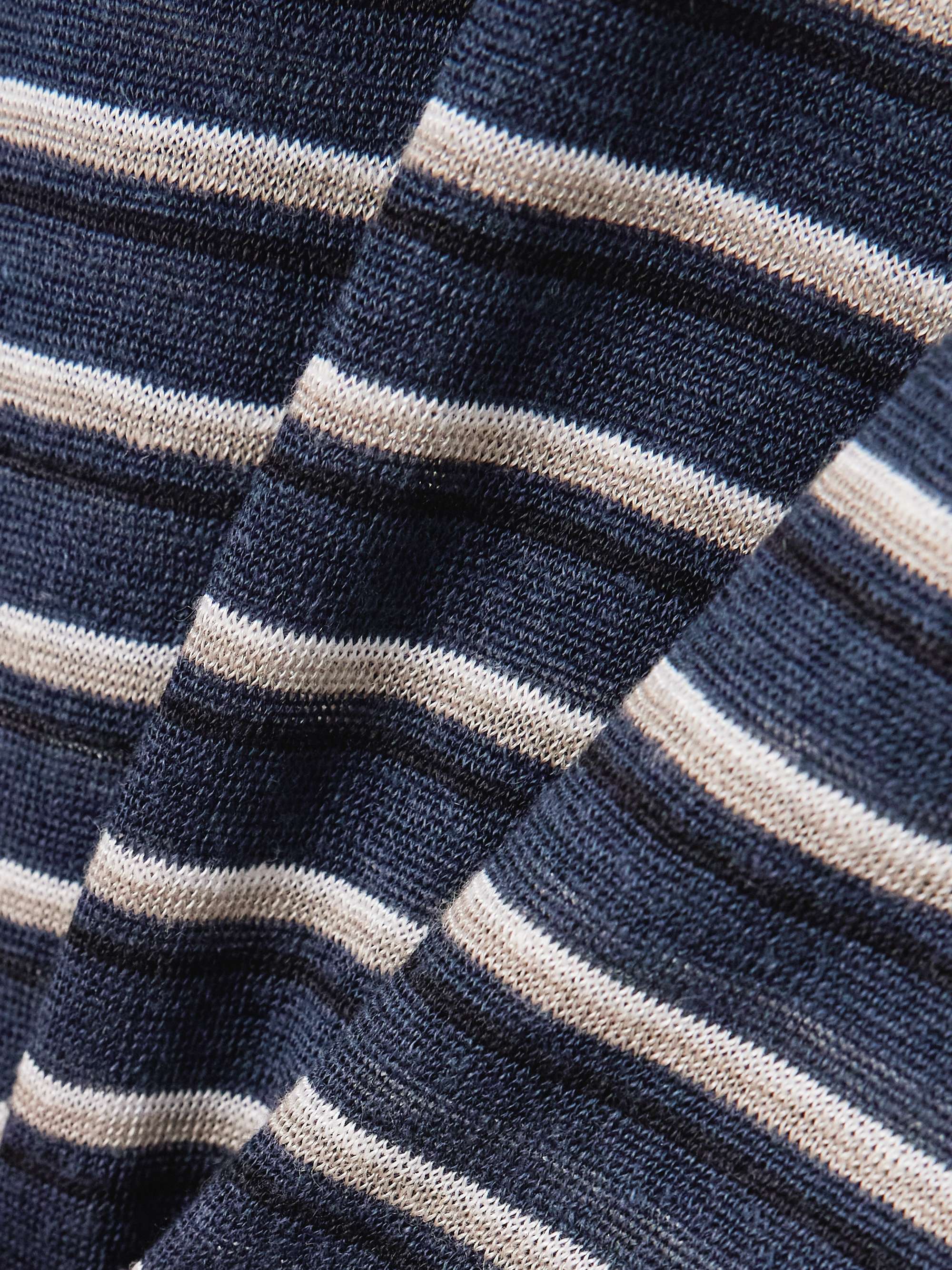 Striped linen-blend T-shirt view