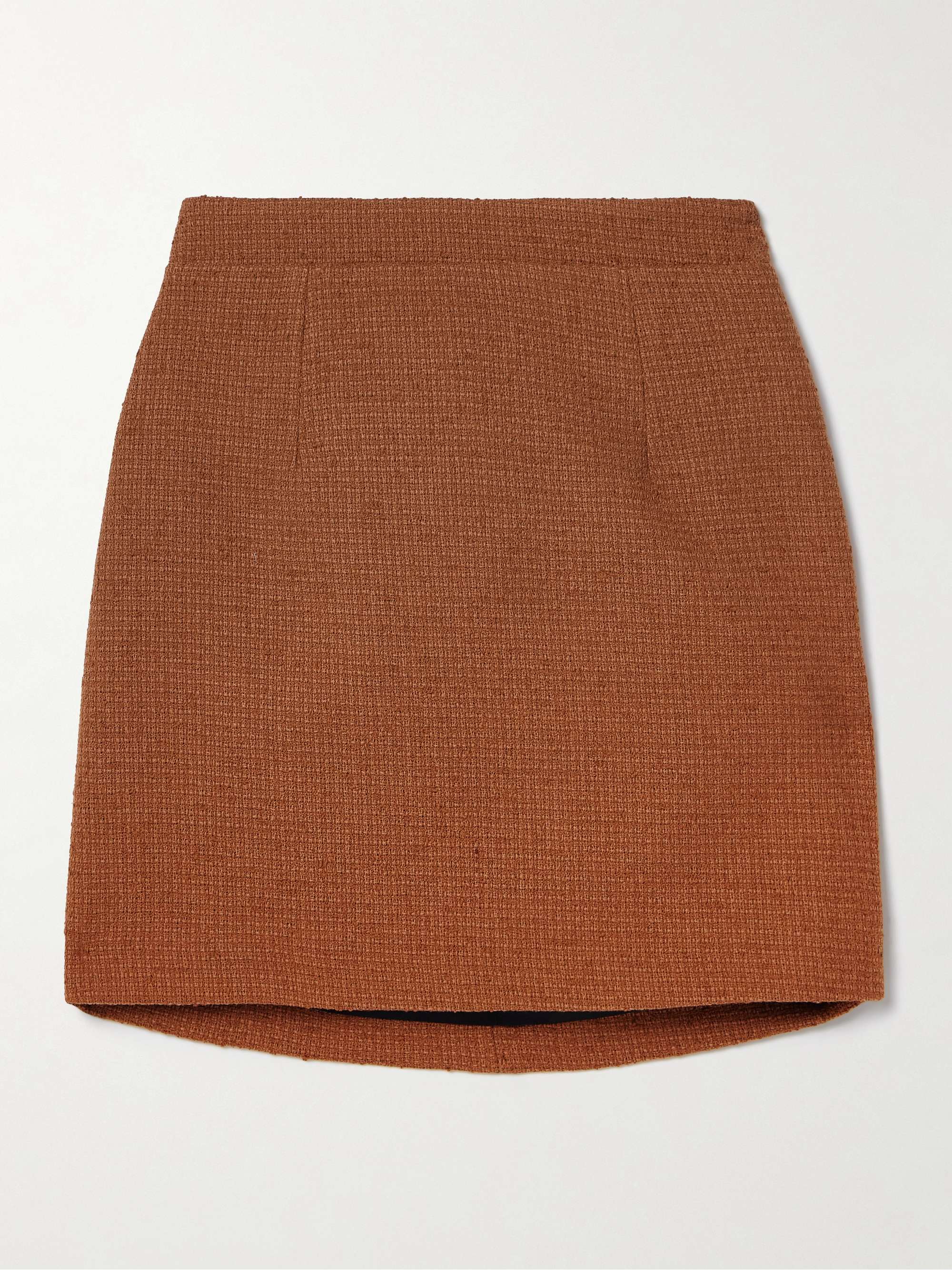 Wool-blend tweed mini skirt view