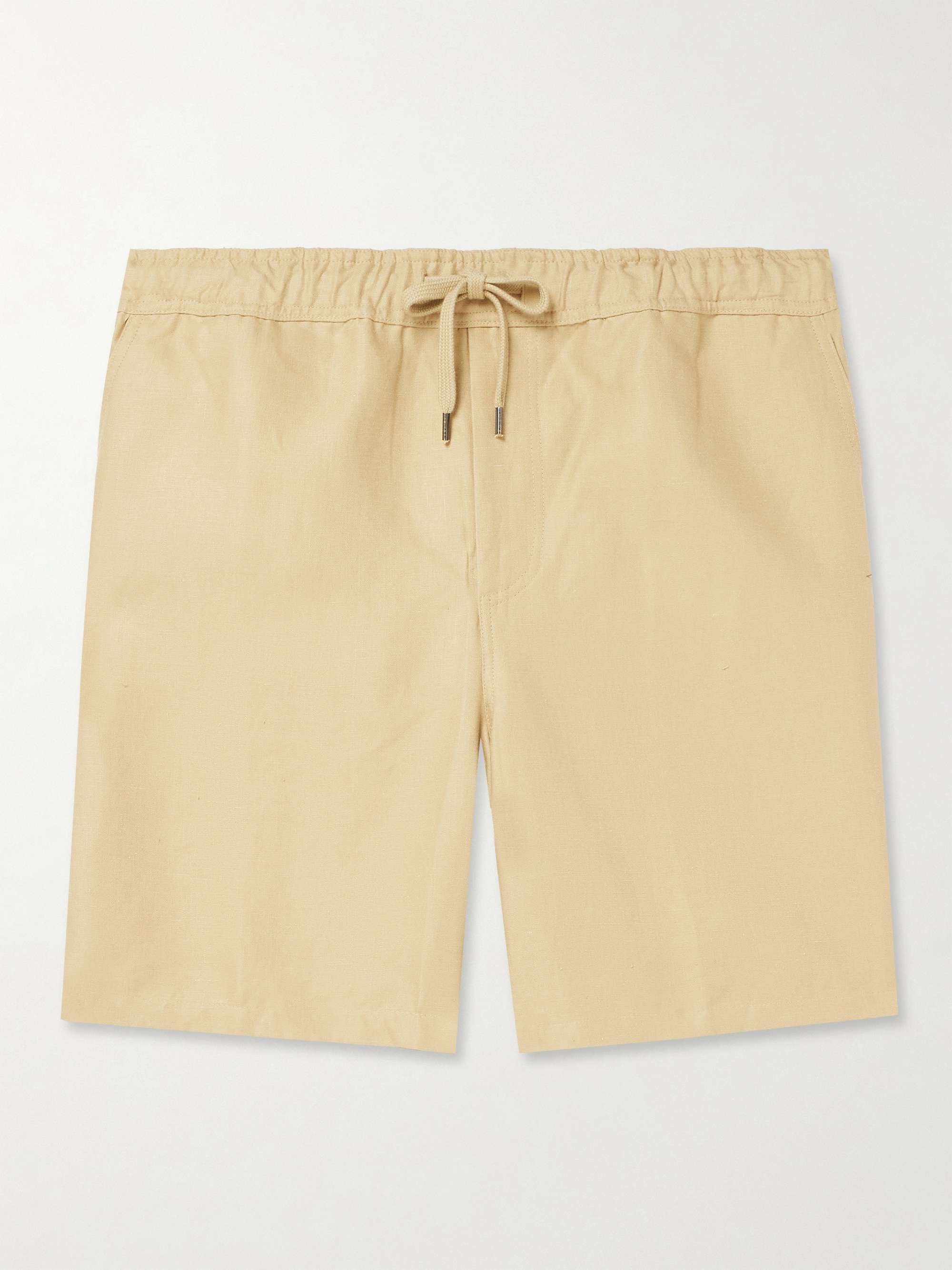 Sydney Straight-Leg Linen Drawstring Shorts view