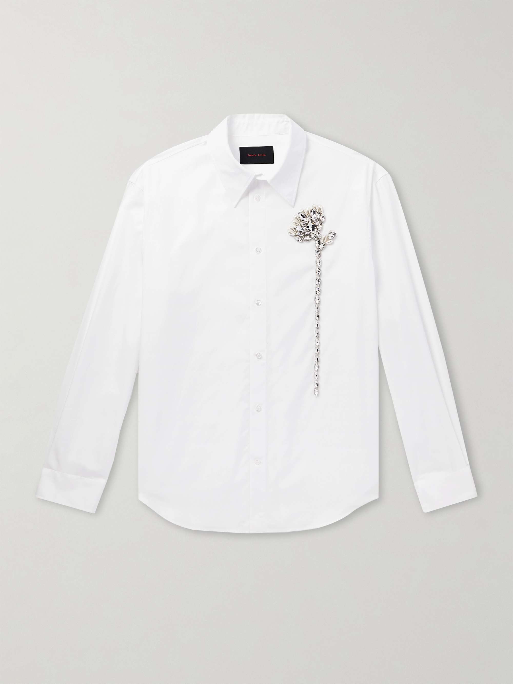 Embellished Cotton-Poplin Shirt view