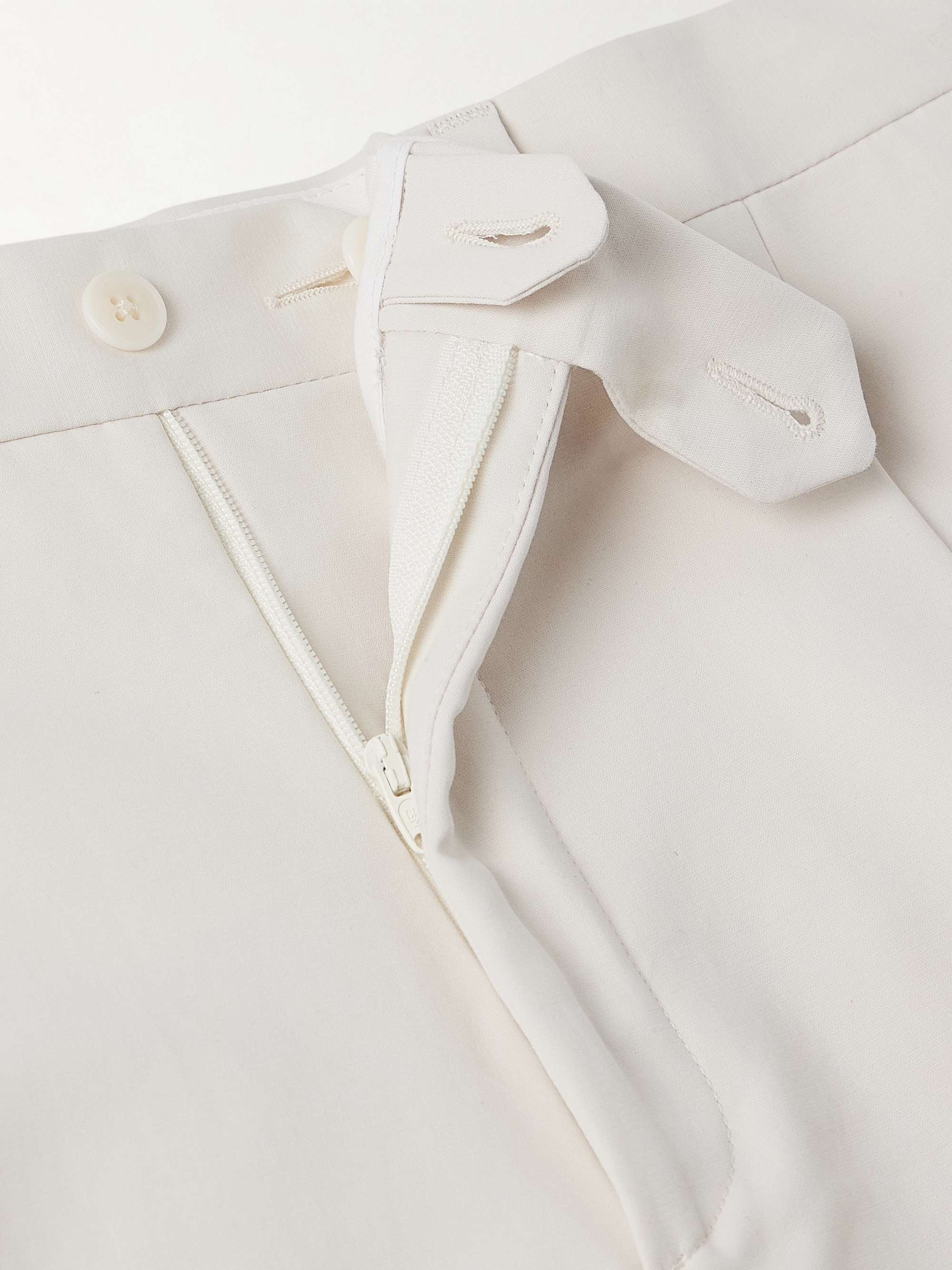 Amo Wide-Leg Pleated Cotton-Blend Trousers view