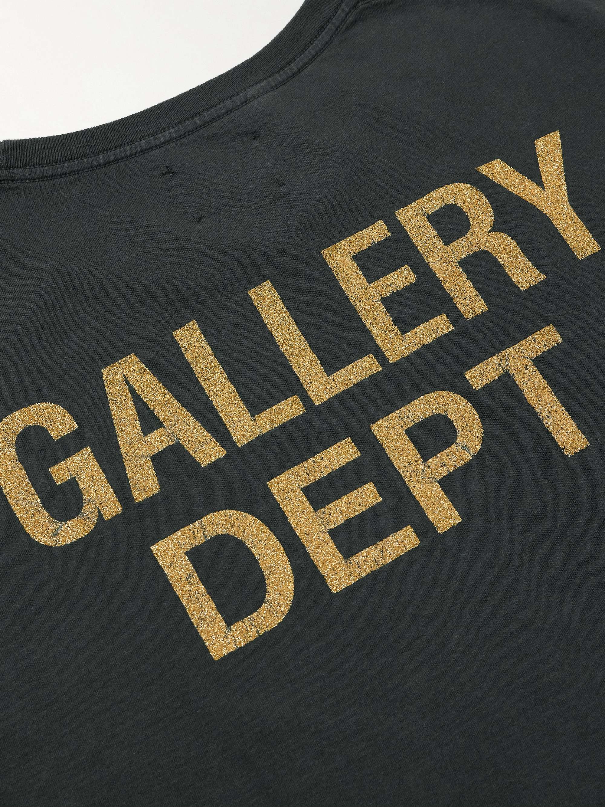 Glittered Logo-Print Cotton-Jersey T-Shirt view