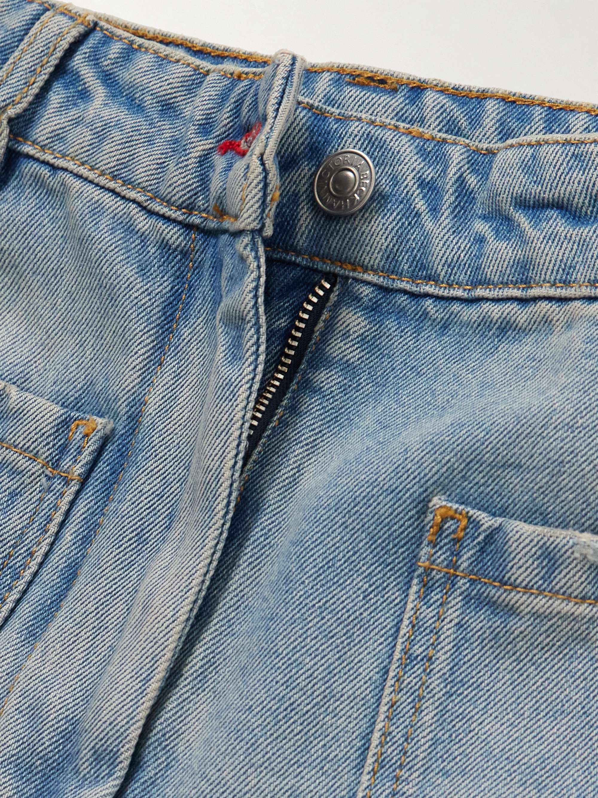 Alina embroidered high-rise wide-leg jeans view