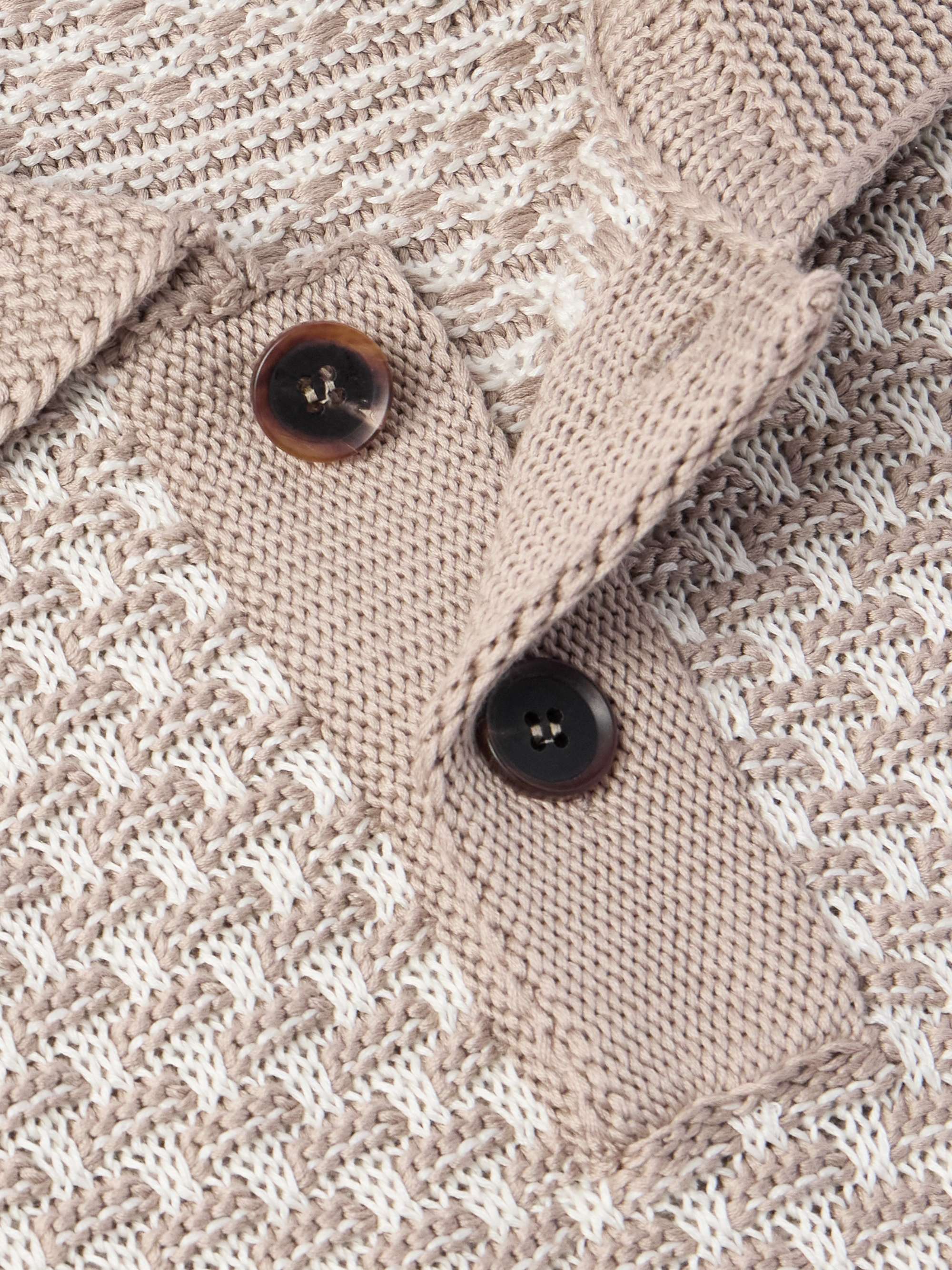 Silk, Cotton and Linen-Blend Polo Shirt view