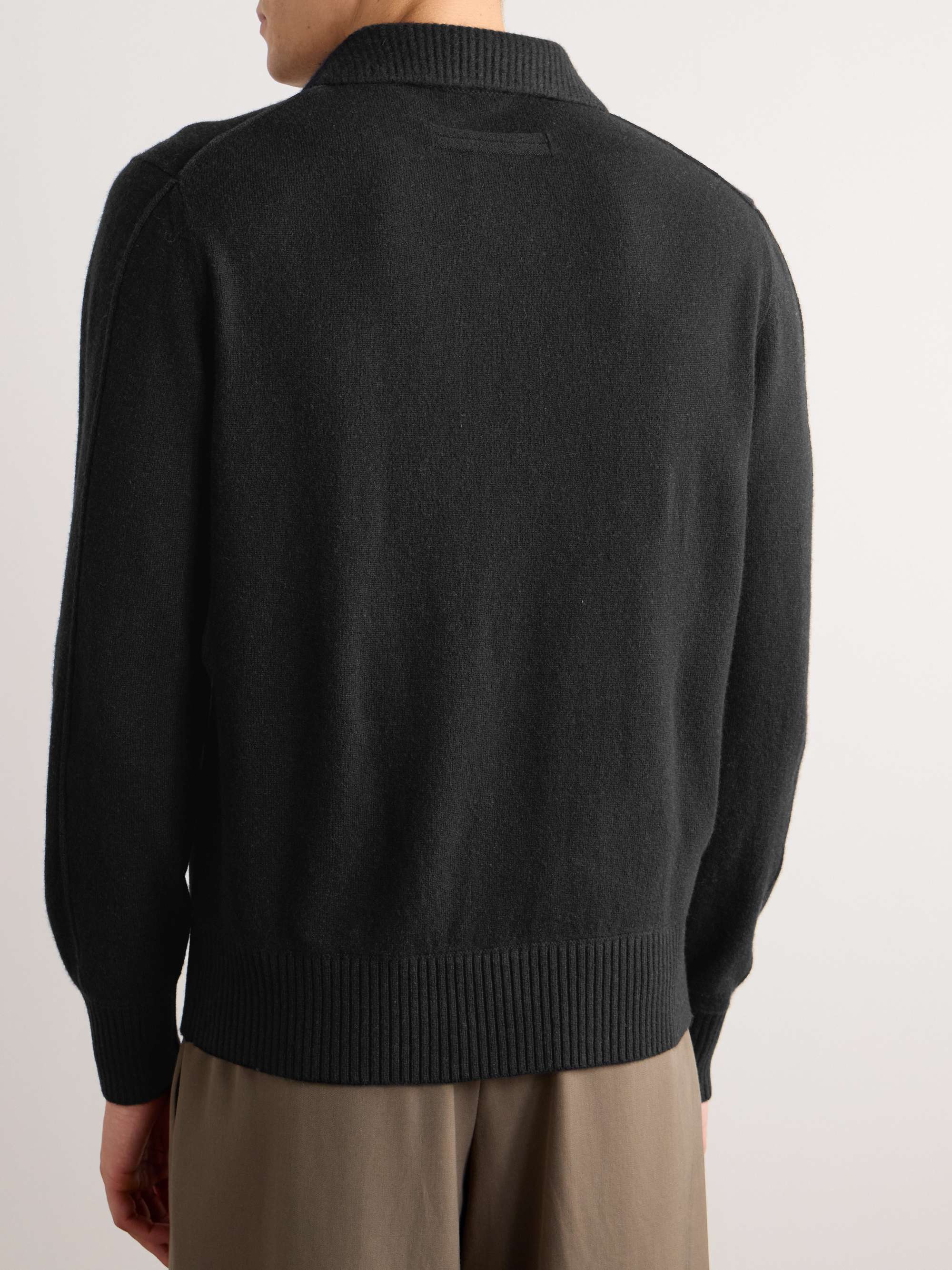Slim-Fit Wool and Cashmere-Blend Polo Shirt view