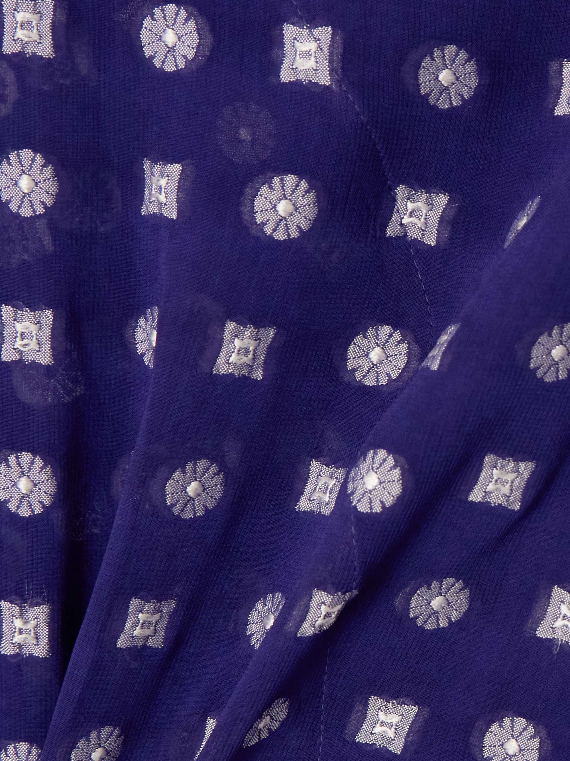 Printed crepe wrap dress view