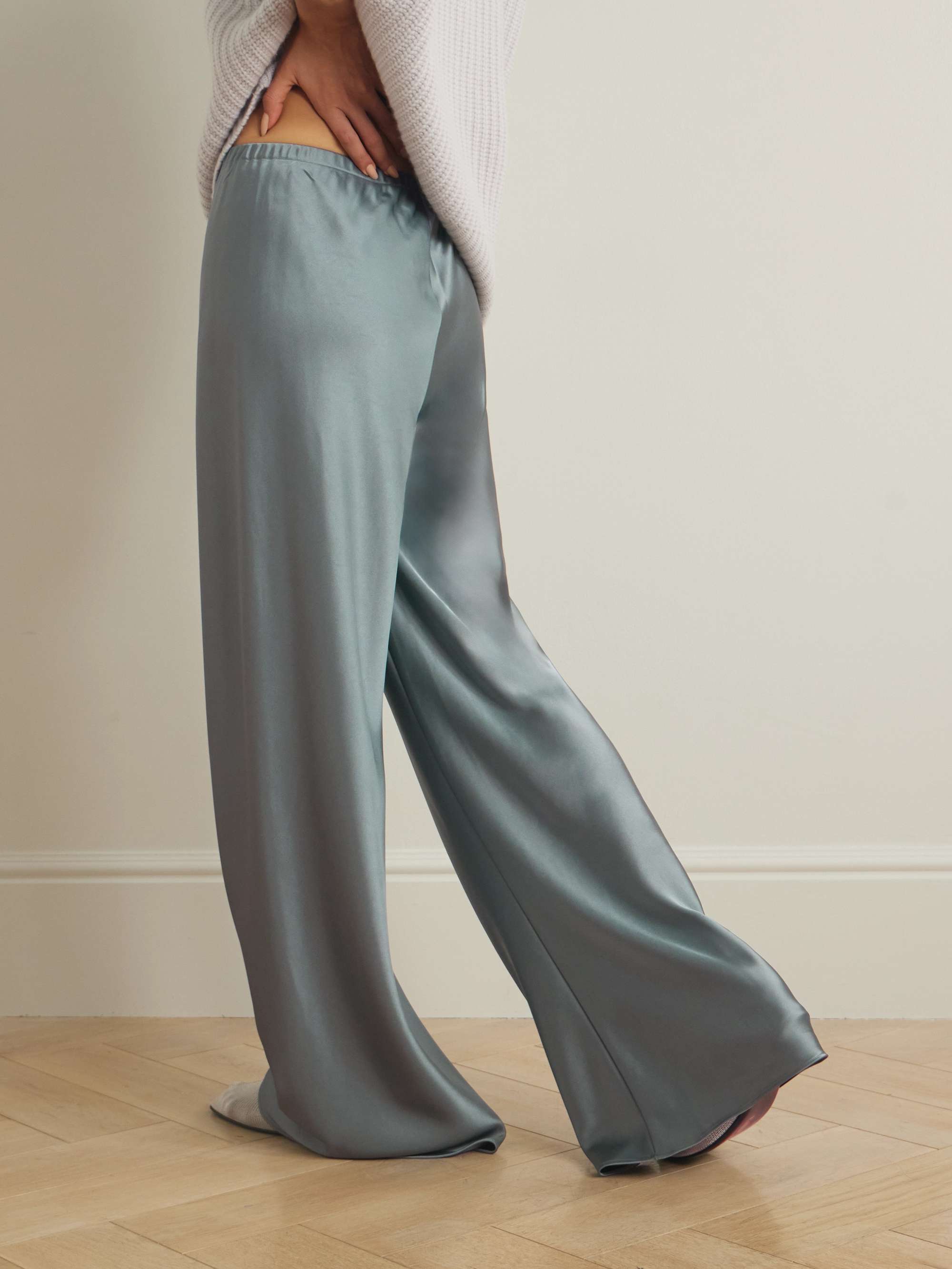 Colby satin wide-leg pants view