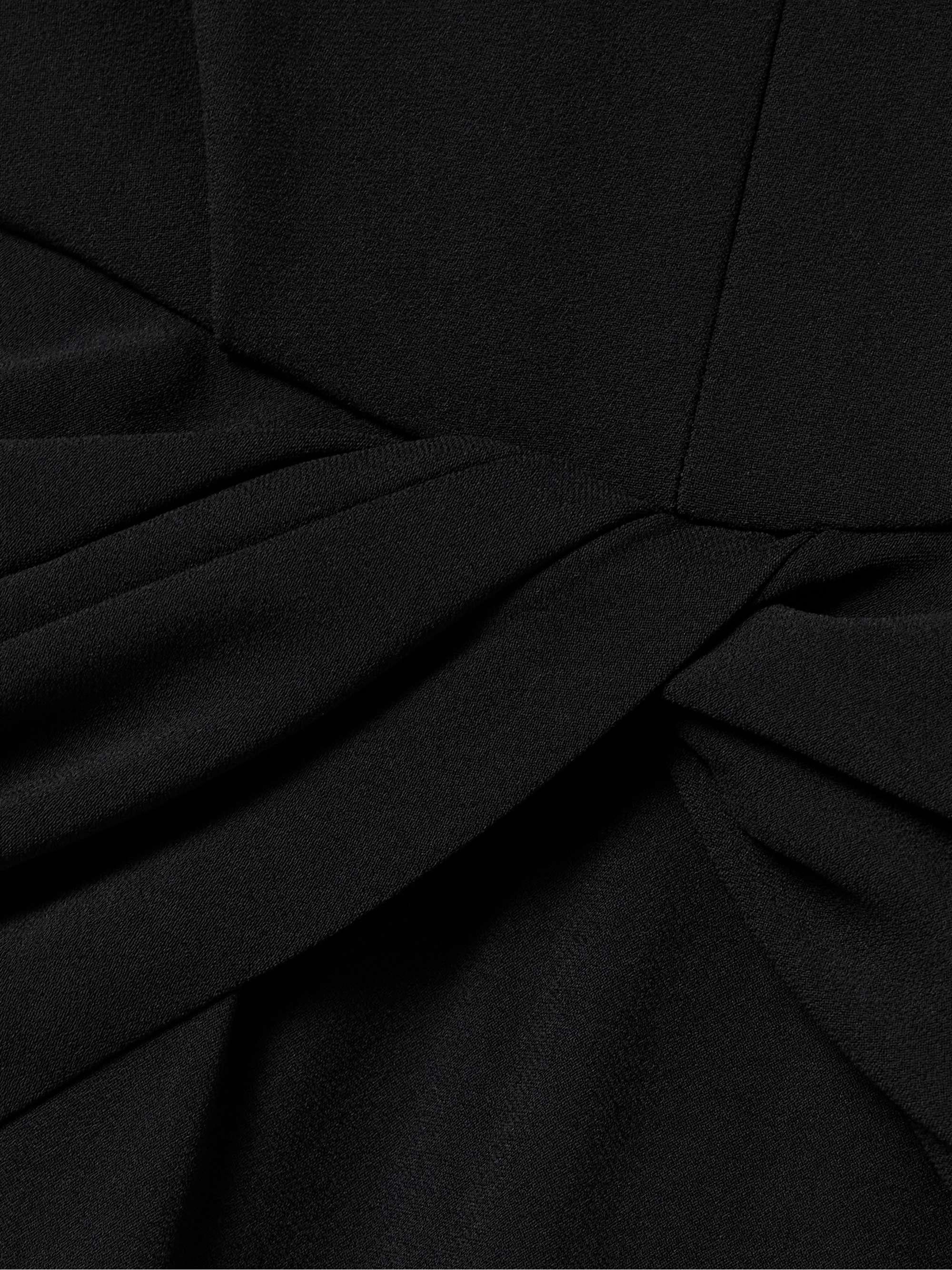 Twist-front draped crepe midi dress view