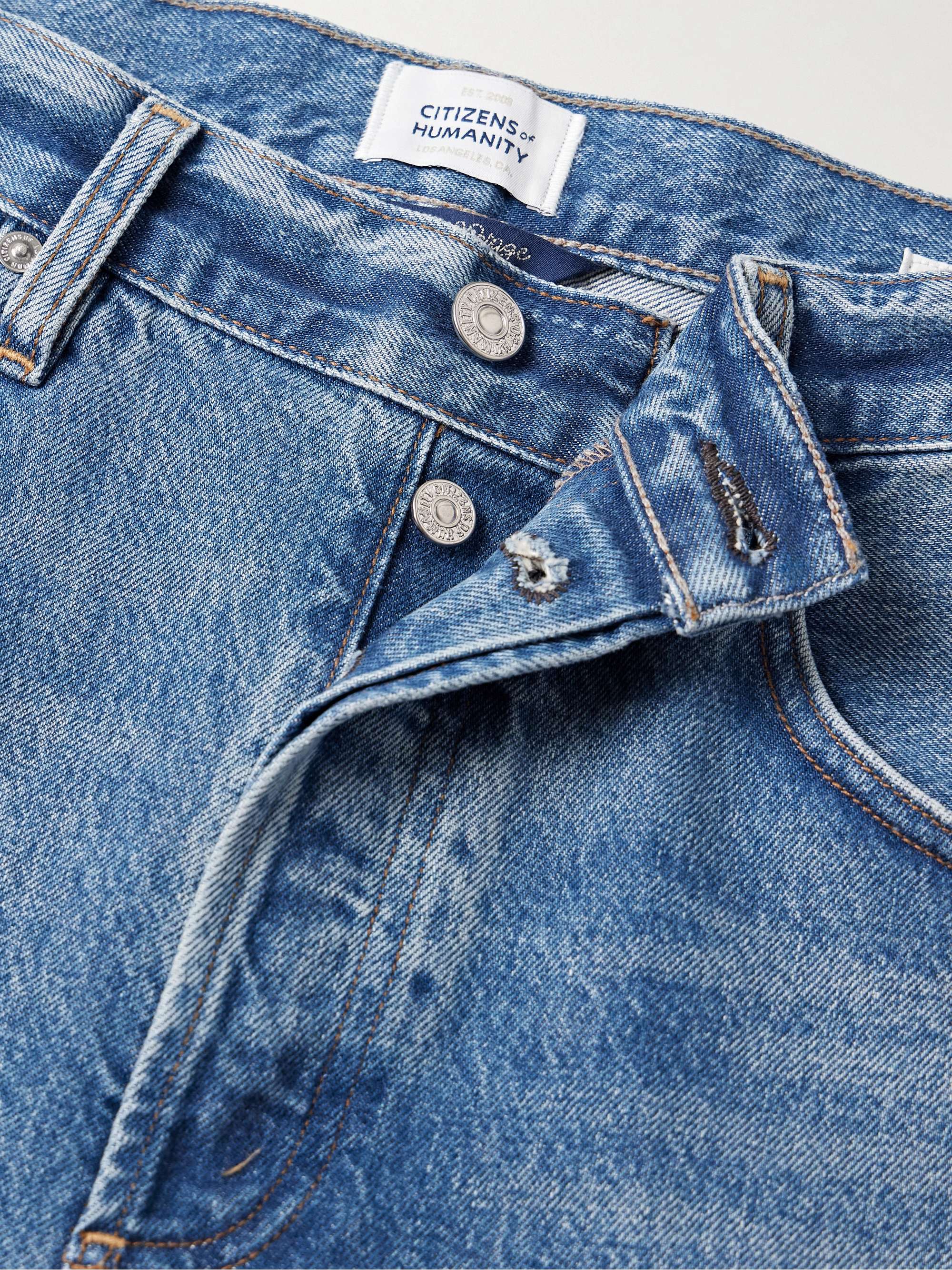 Ayla Baggy distressed high-rise wide-leg jeans view