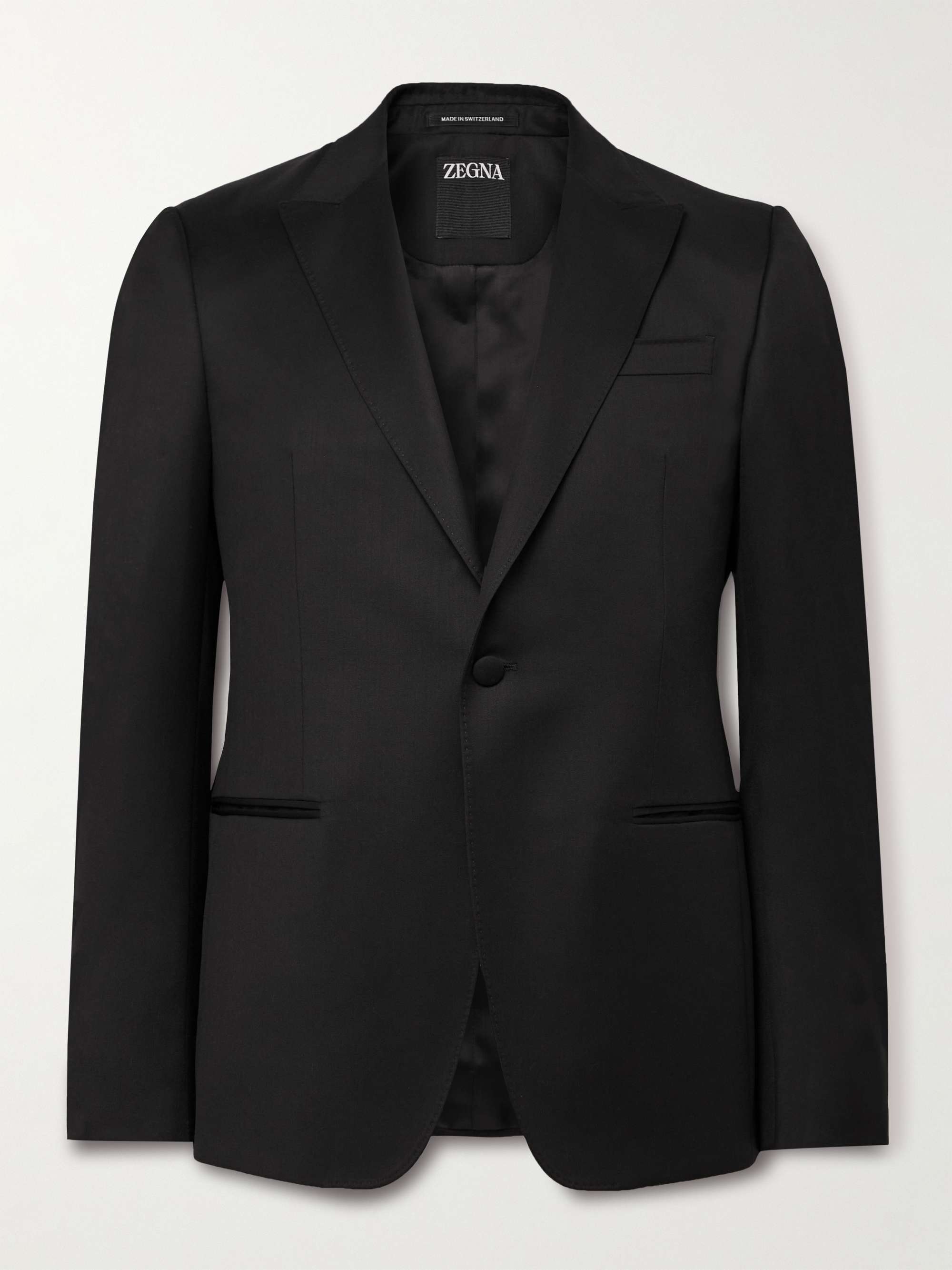 Slim-Fit Satin-Trimmed Wool and Mohair-Blend Tuxedo Jacket view