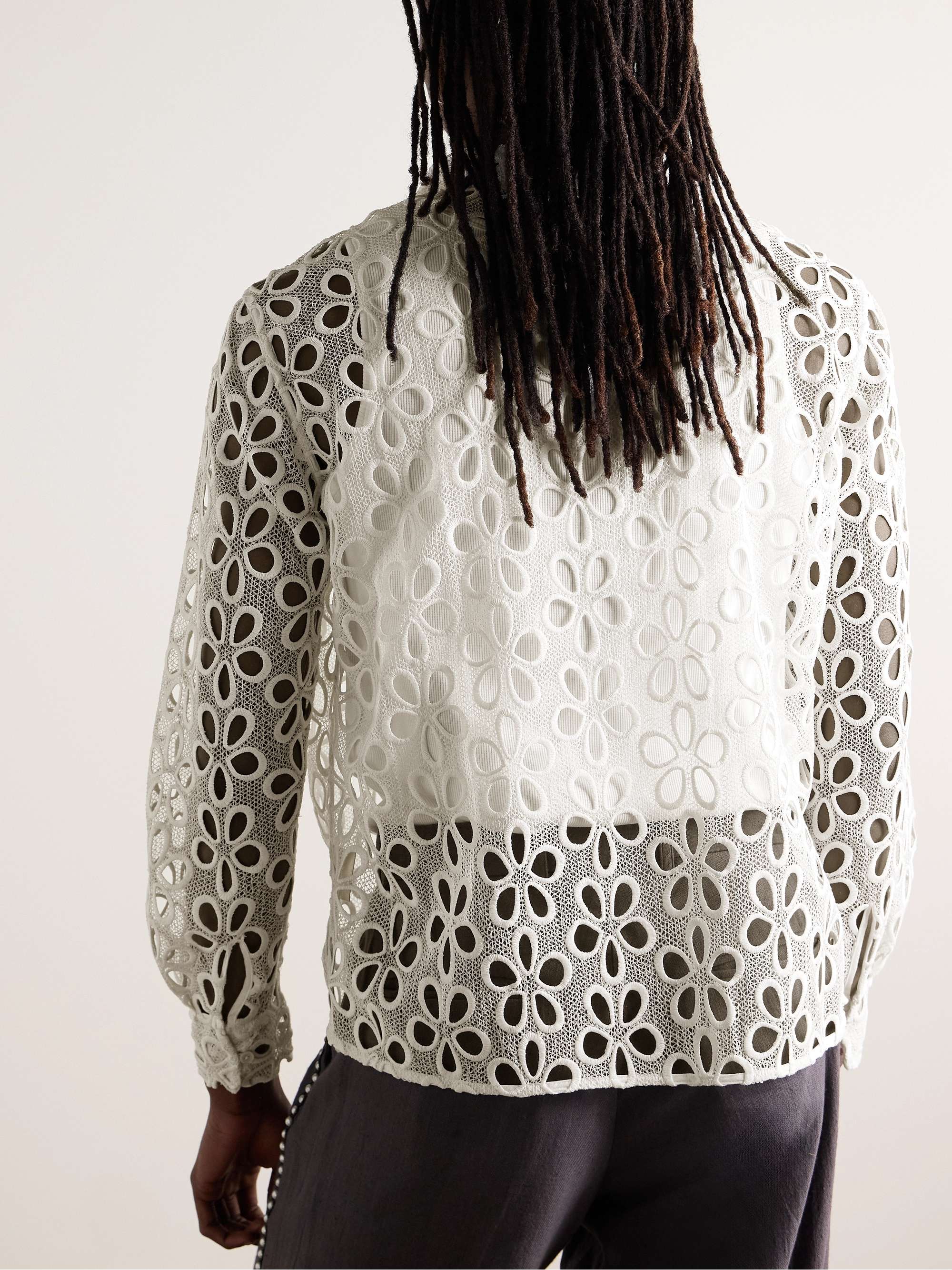 Primrose Broderie Anglaise Cotton-Lace Shirt view