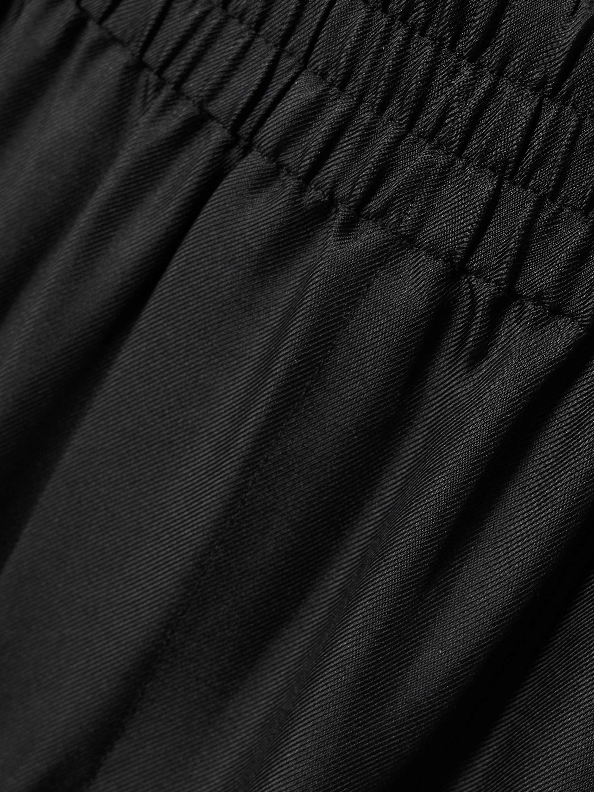 Silk-twill wide-leg track pants view