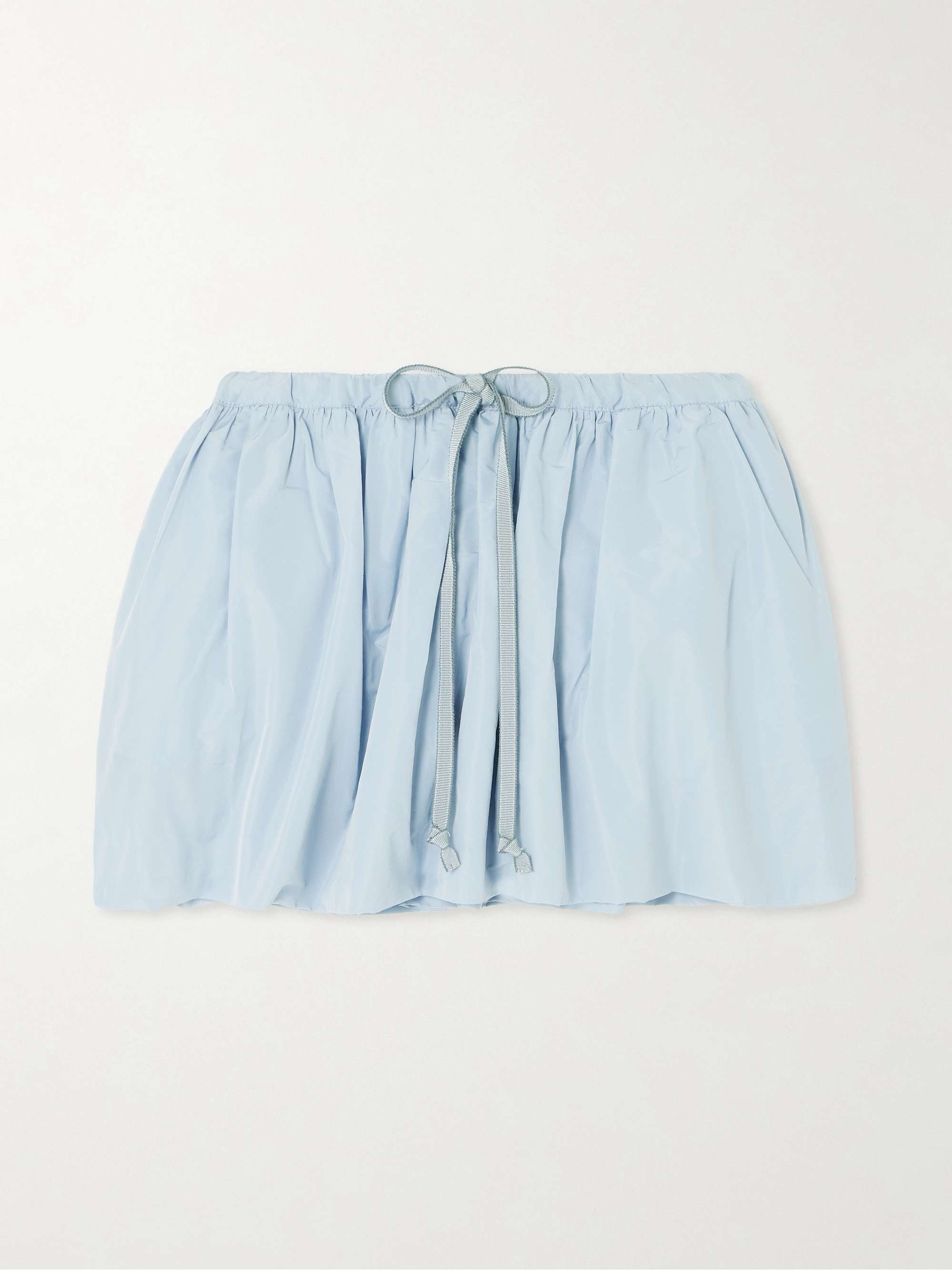 Gathered poplin mini skirt view