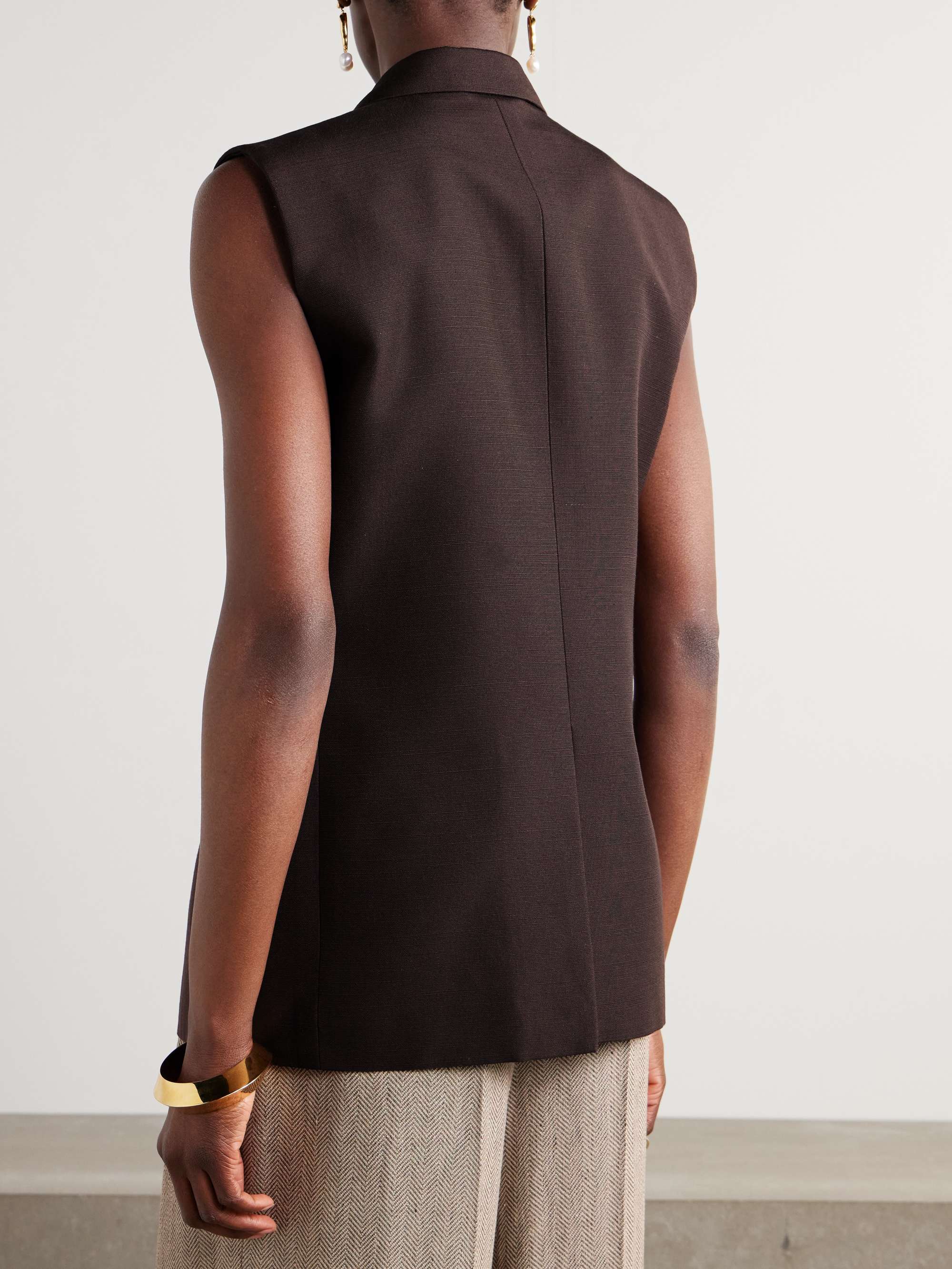 Cedric silk vest view
