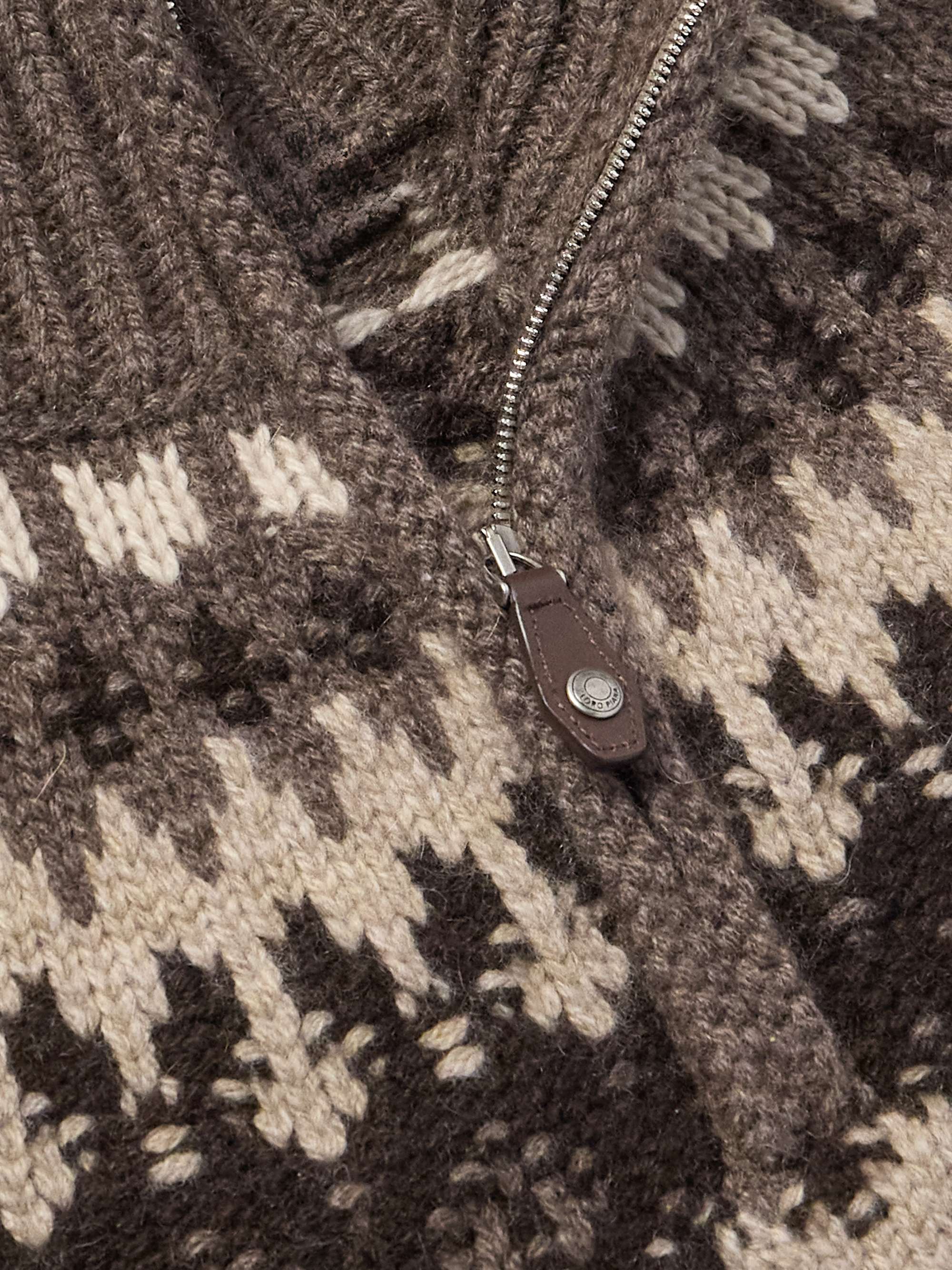 Fair Isle Cashmere and Silk-Blend Half-Zip Sweater view