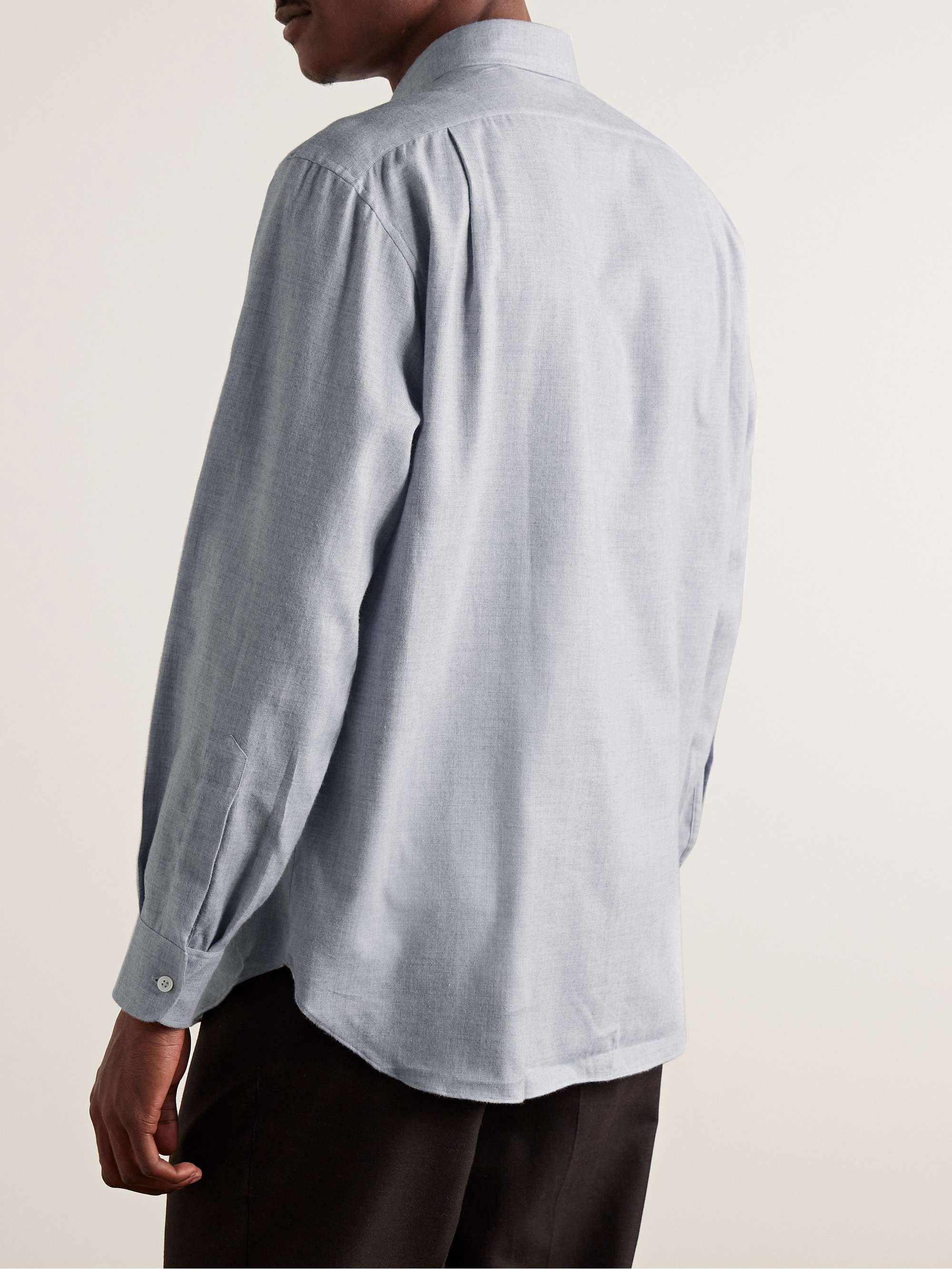 Brushed Cotton and Wool-Blend Shirt view