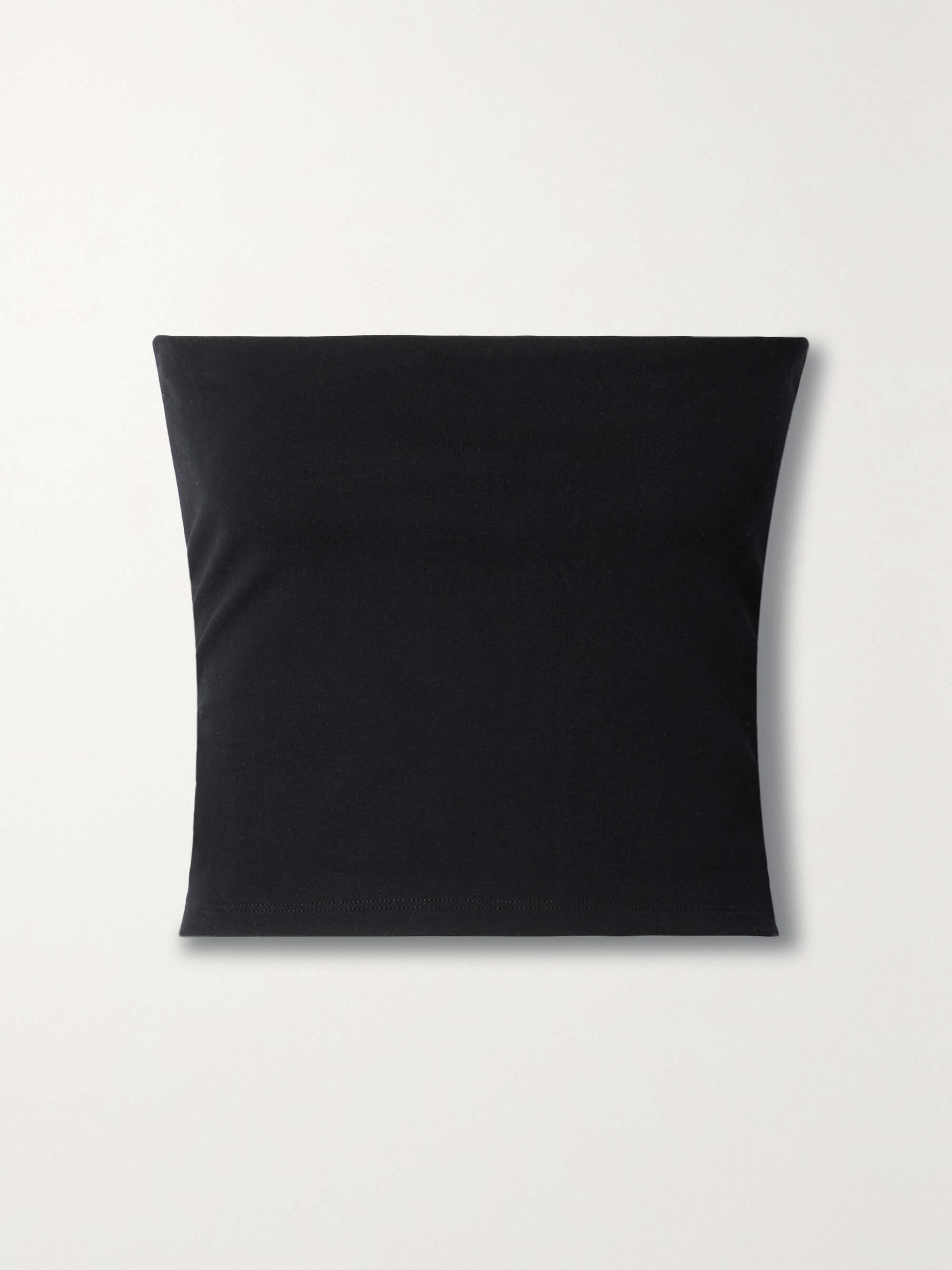 Rio strapless cropped stretch-ponte top view