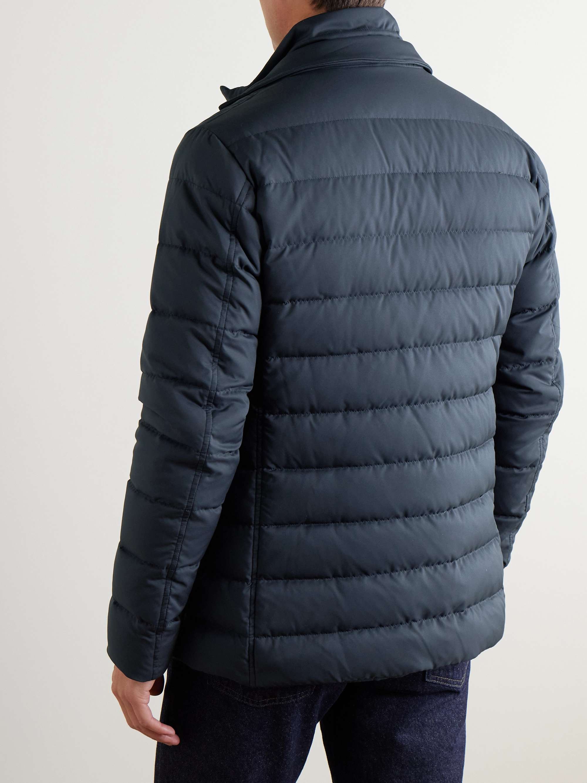 Slim-Fit Convertible Padded Quilted Shell Down Blazer view