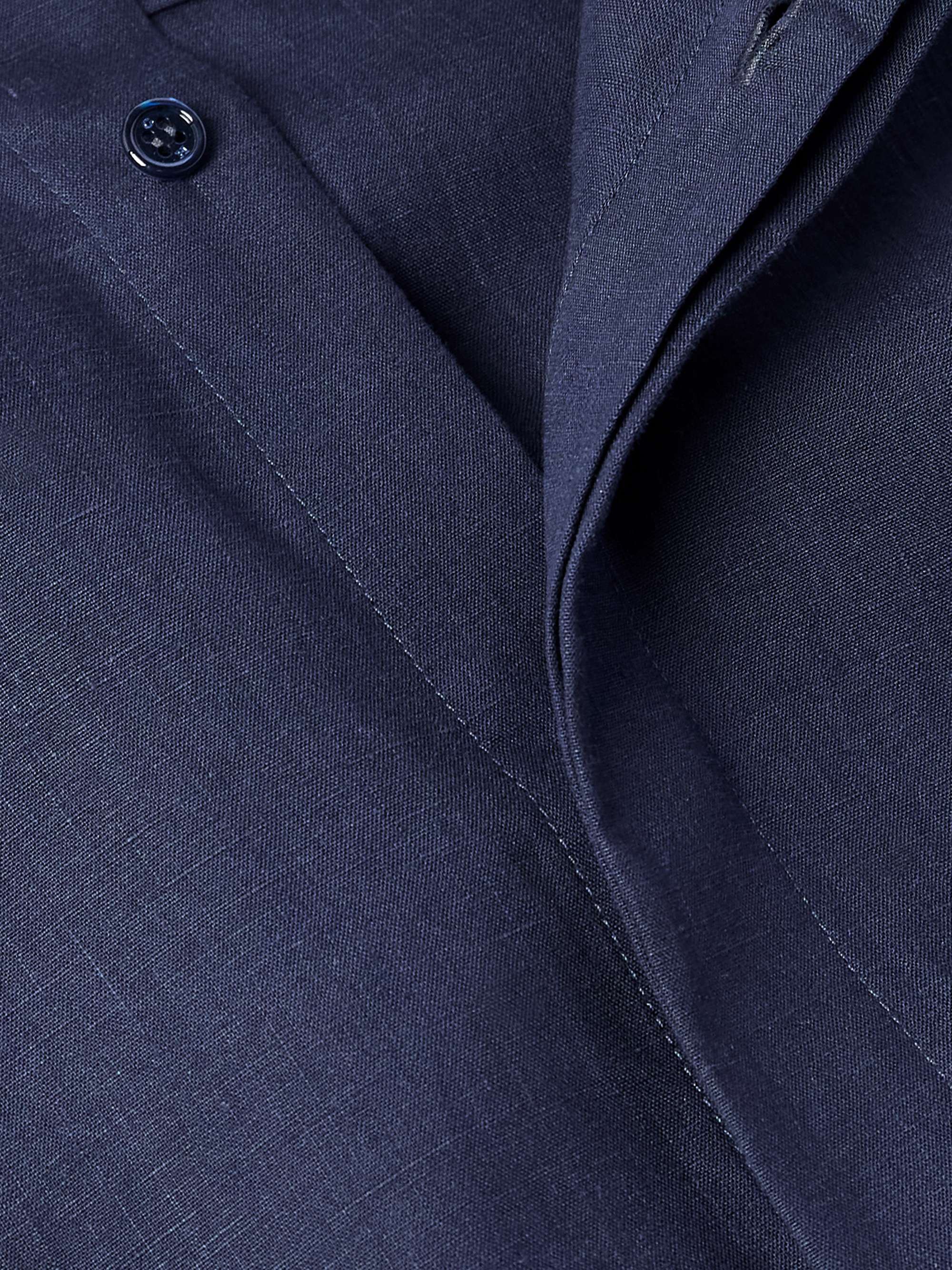 Ollie Grandad-Collar Linen-Voile Shirt view