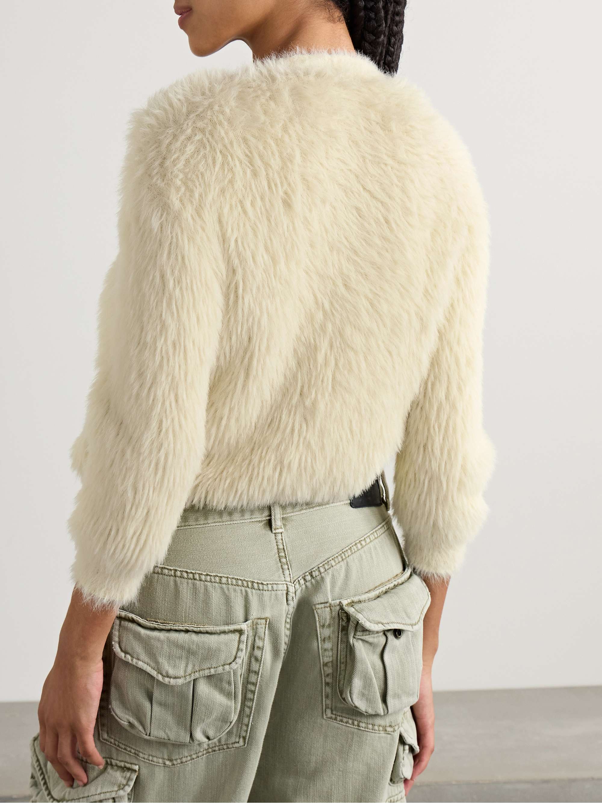 Balloon faux fur cardigan view
