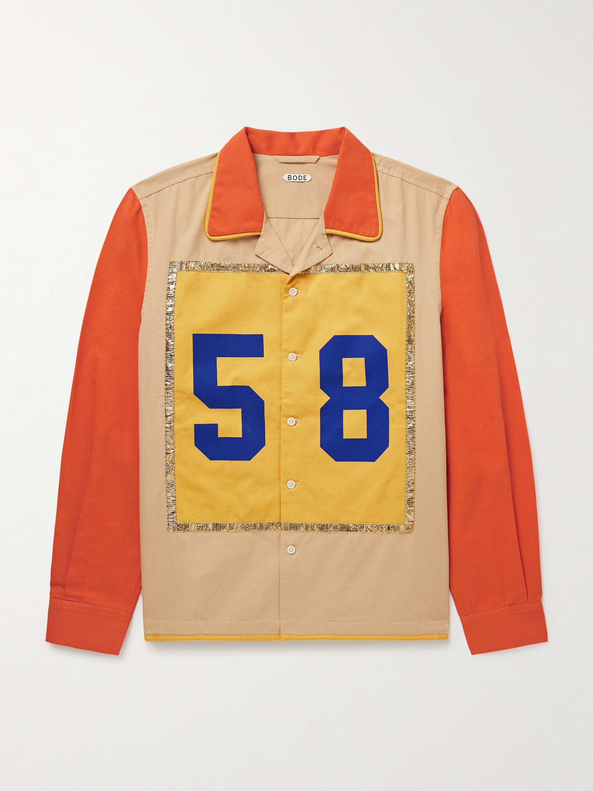 Colour-Block Cotton-Twill Shirt view
