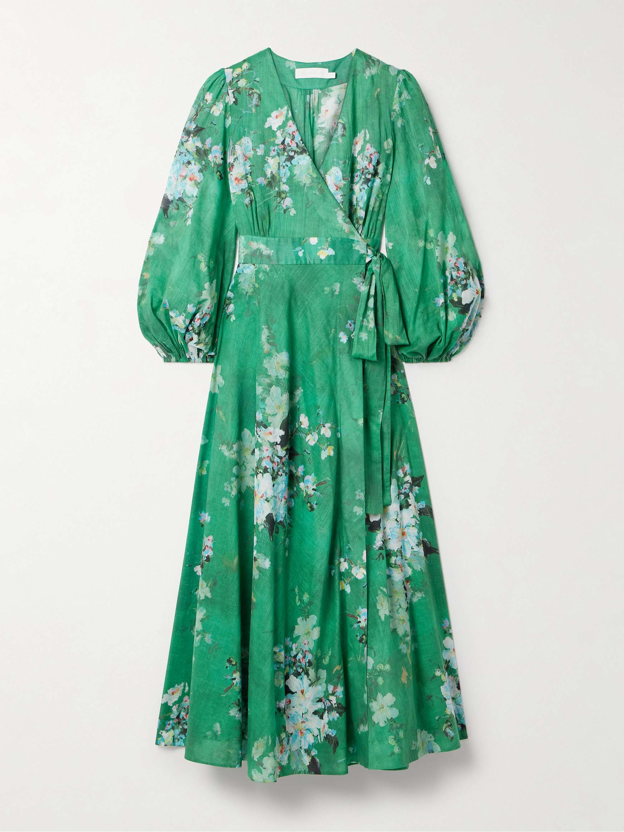 Everley floral-print cotton-voile midi wrap dress view