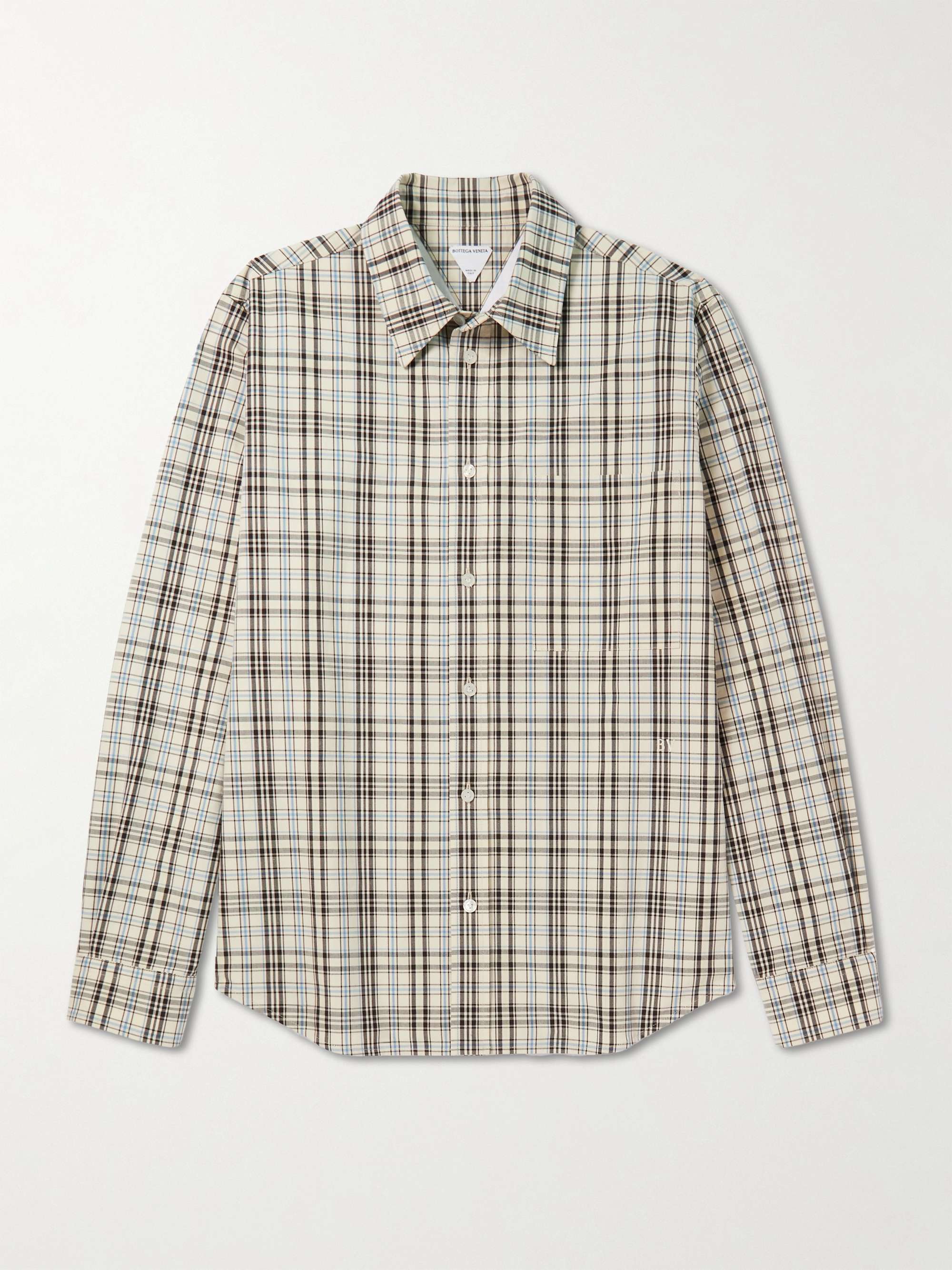Checked Cotton Oxford Shirt view