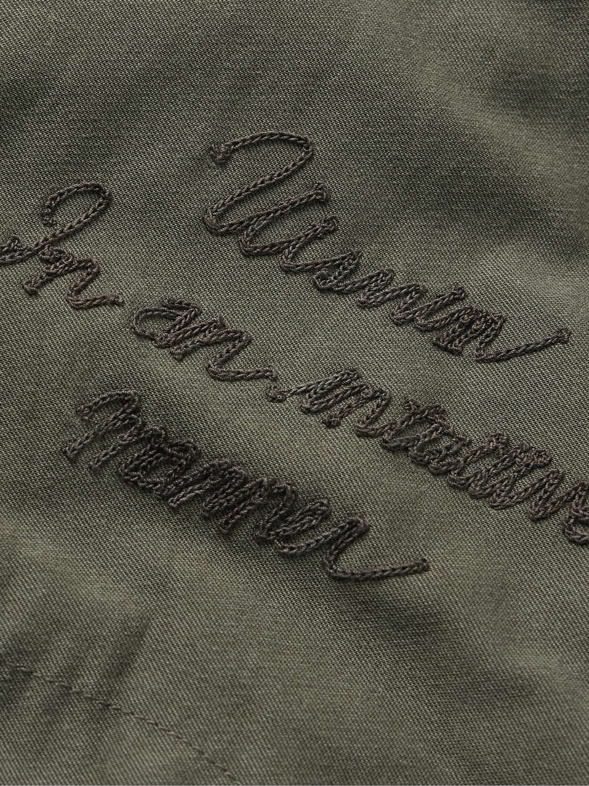 Reversible Printed Cotton-Blend and Twill Bomber Jacket view