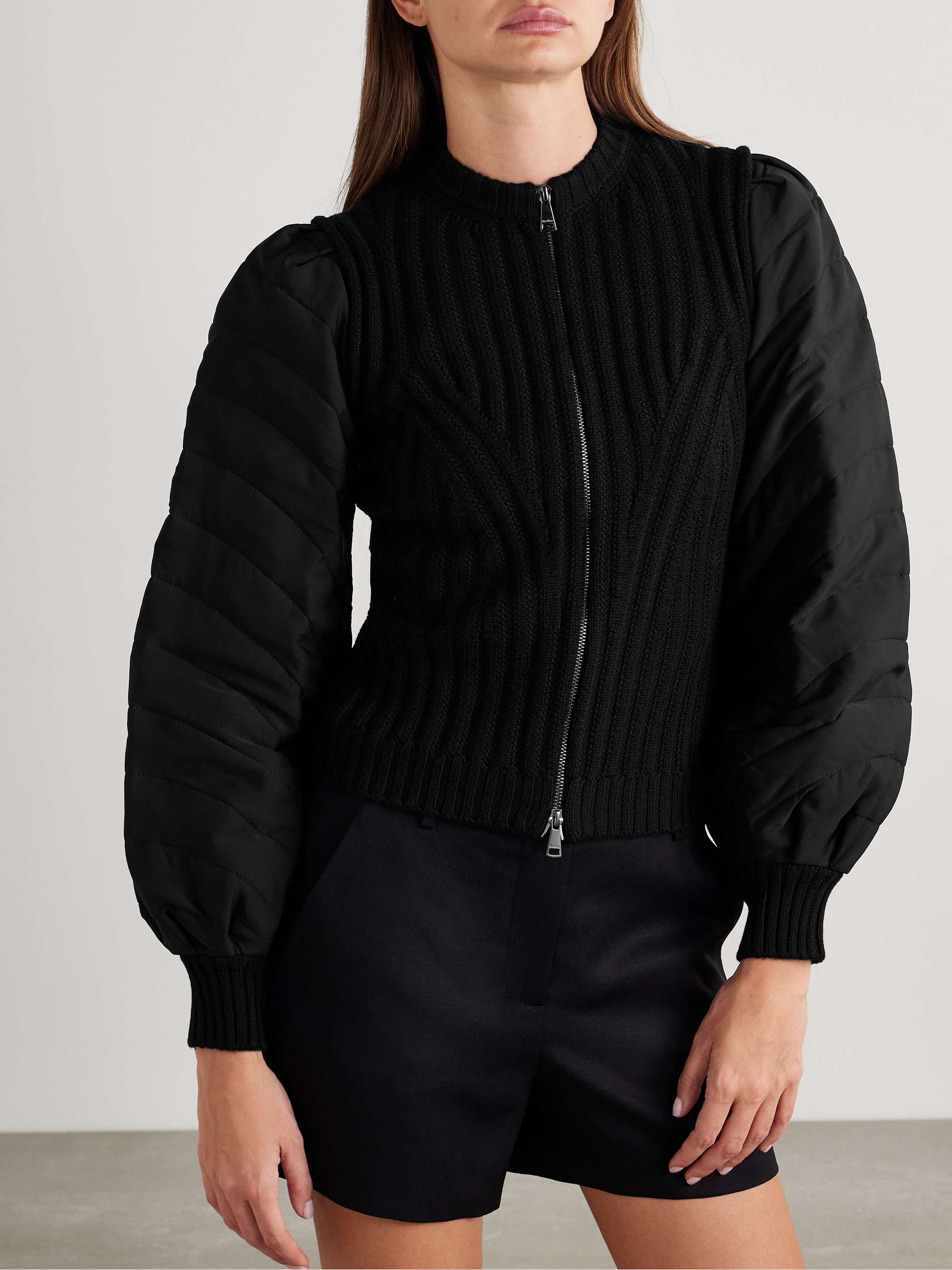 Torre ribbed wool and padded quilted silk jacket view