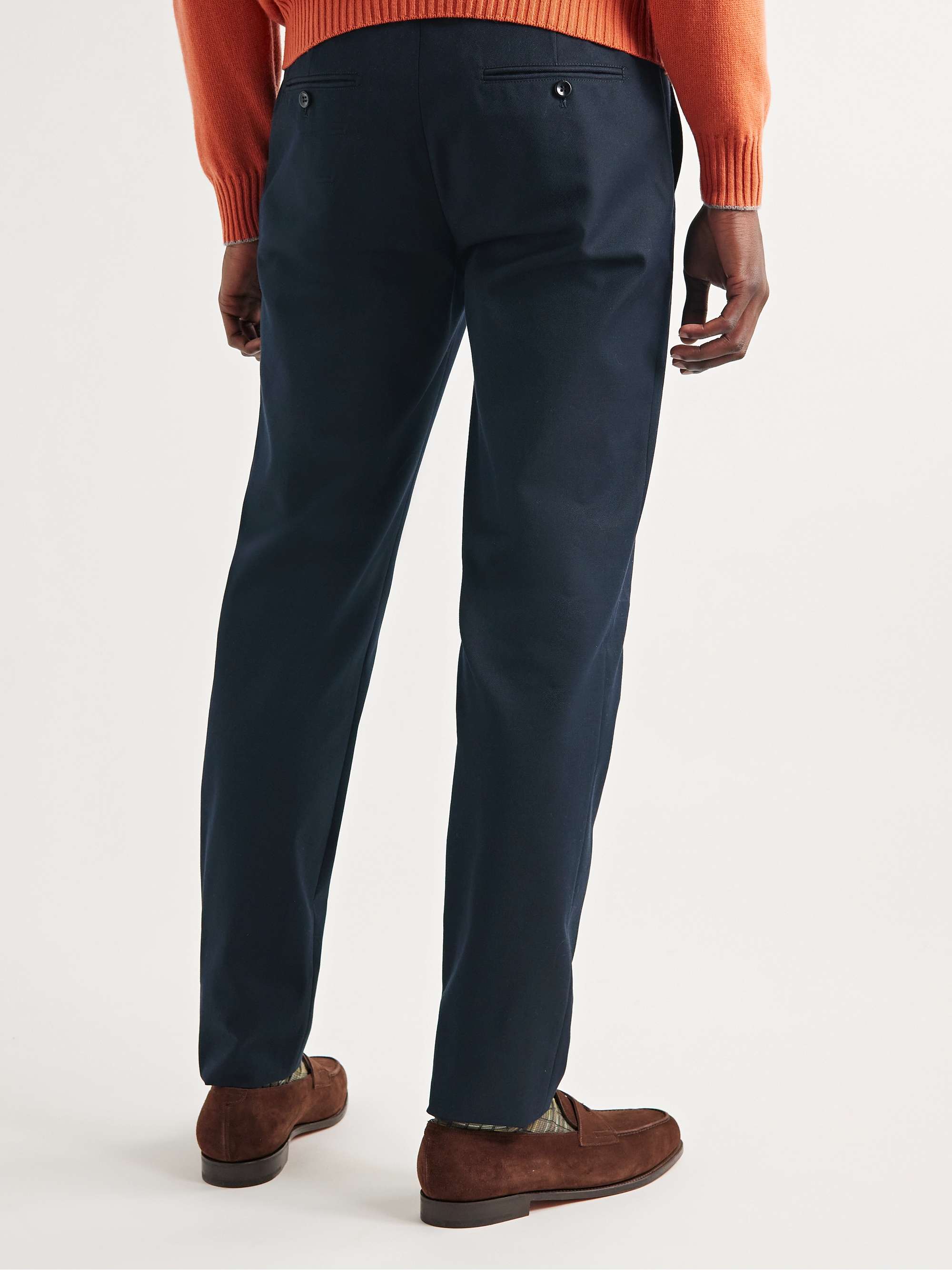 Slim-Fit Cotton and Wool-Blend Twill Chinos view