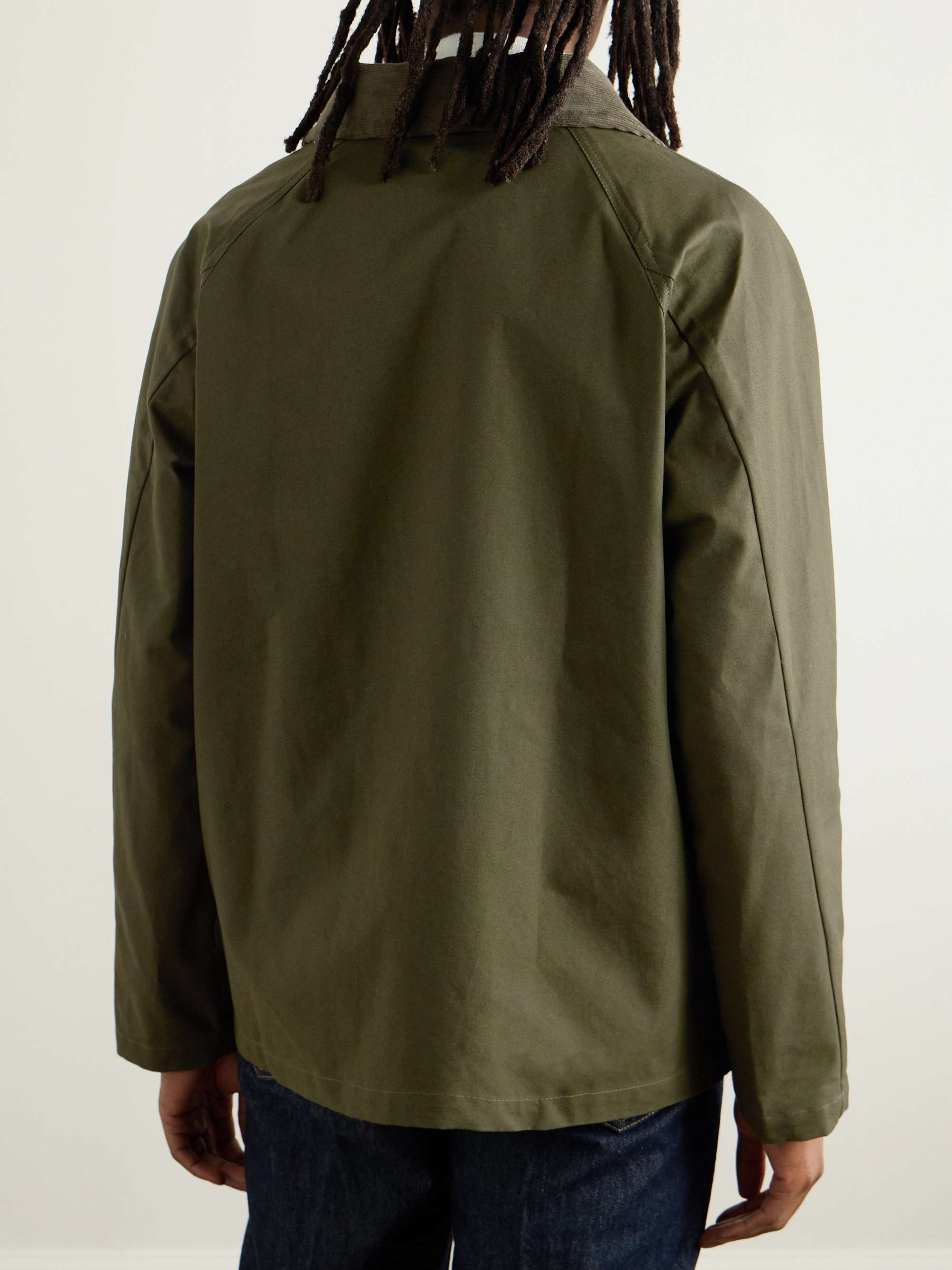 Glenn Corduroy-Trimmed Waxed Organic Cotton Jacket view