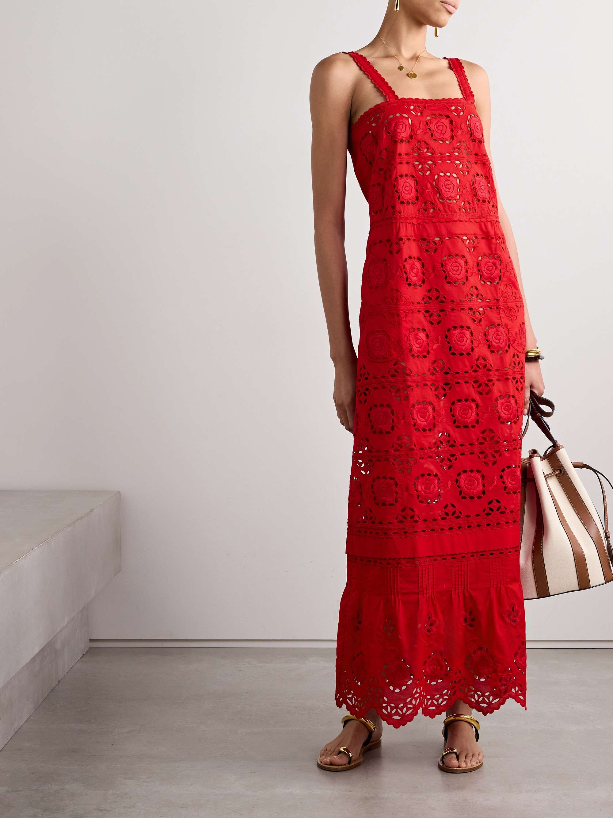 Grace broderie anglaise cotton maxi dress view