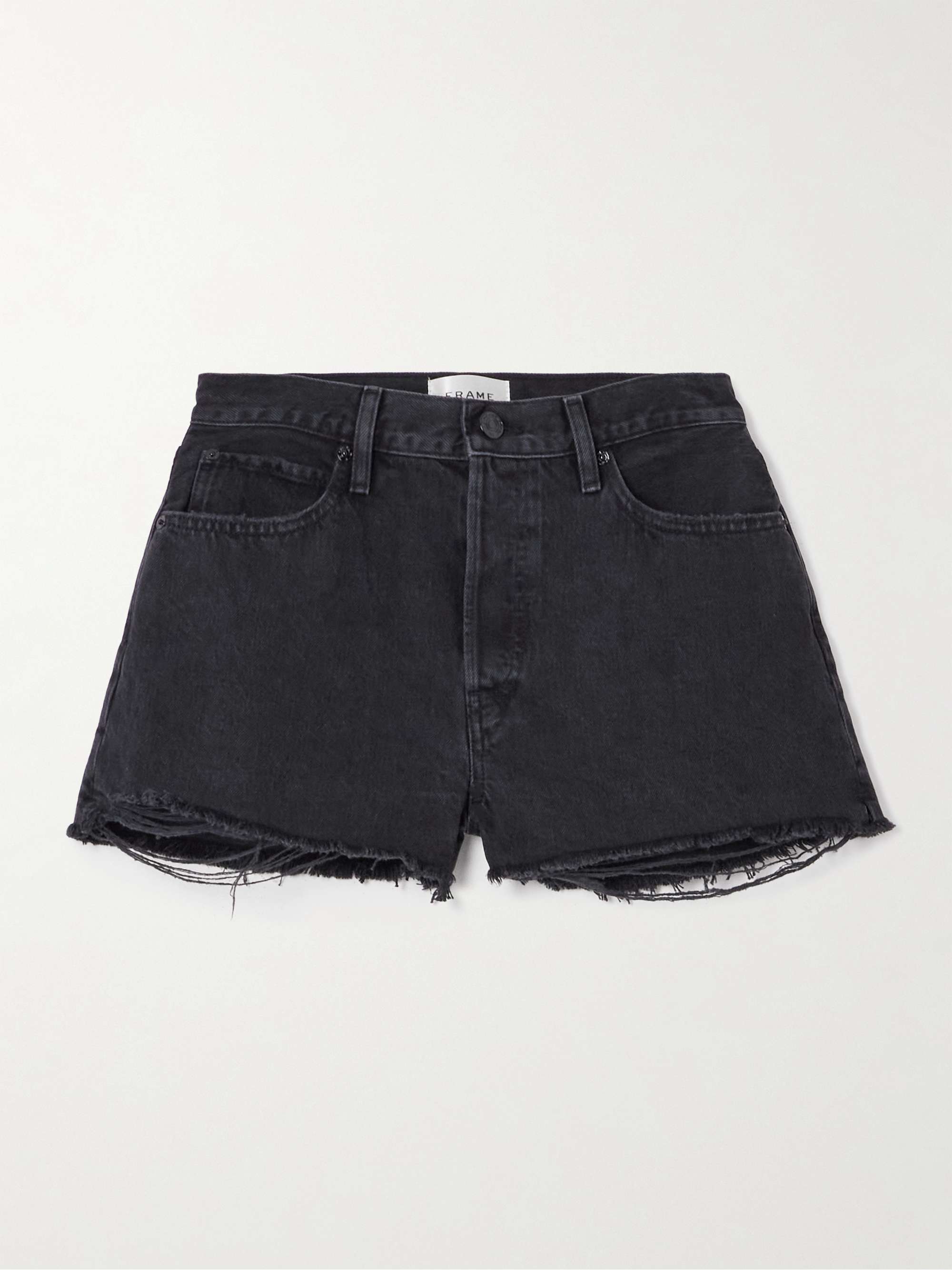 The Dare frayed denim shorts view