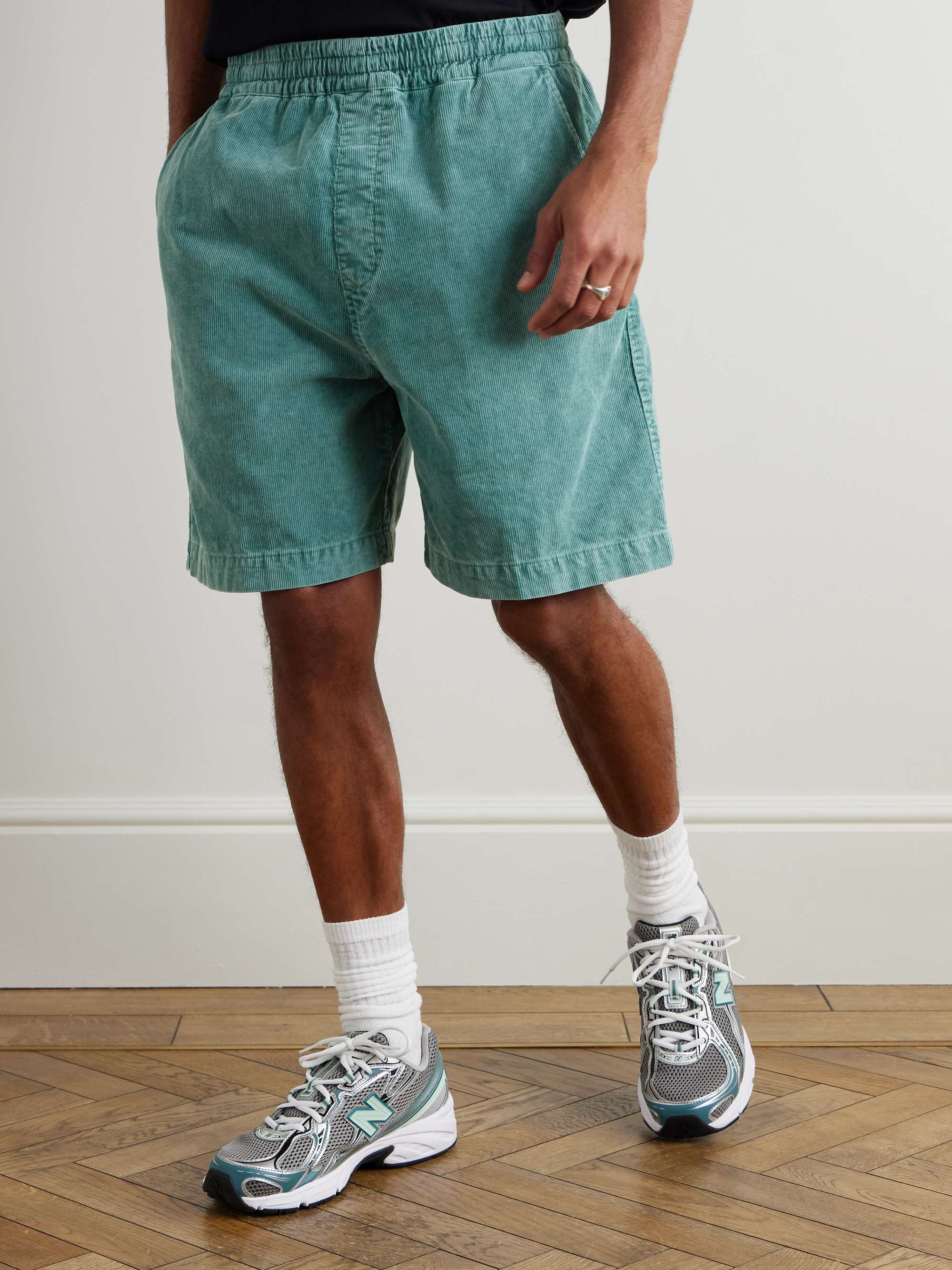 Reynold Wide-Leg Cotton-Corduroy Shorts view